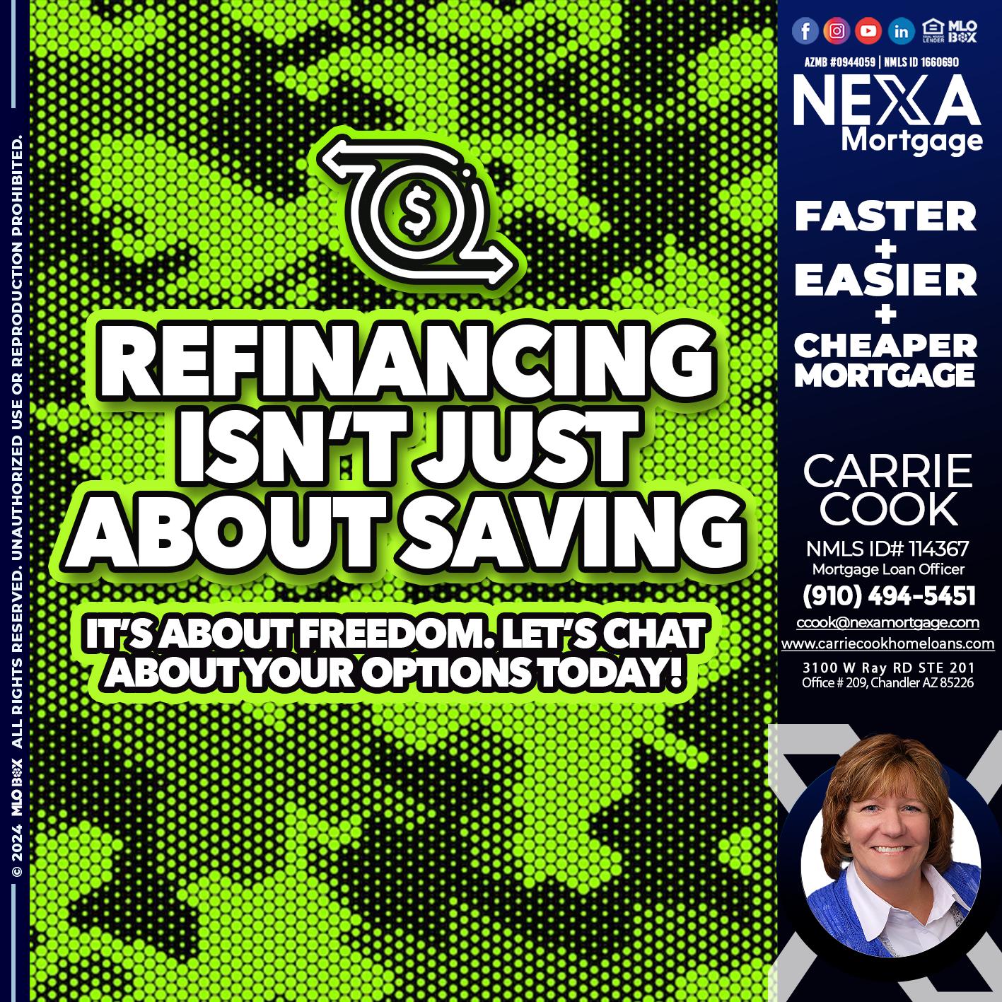 REFINANCING - Carrie Cook -Mortgage Loan Officer