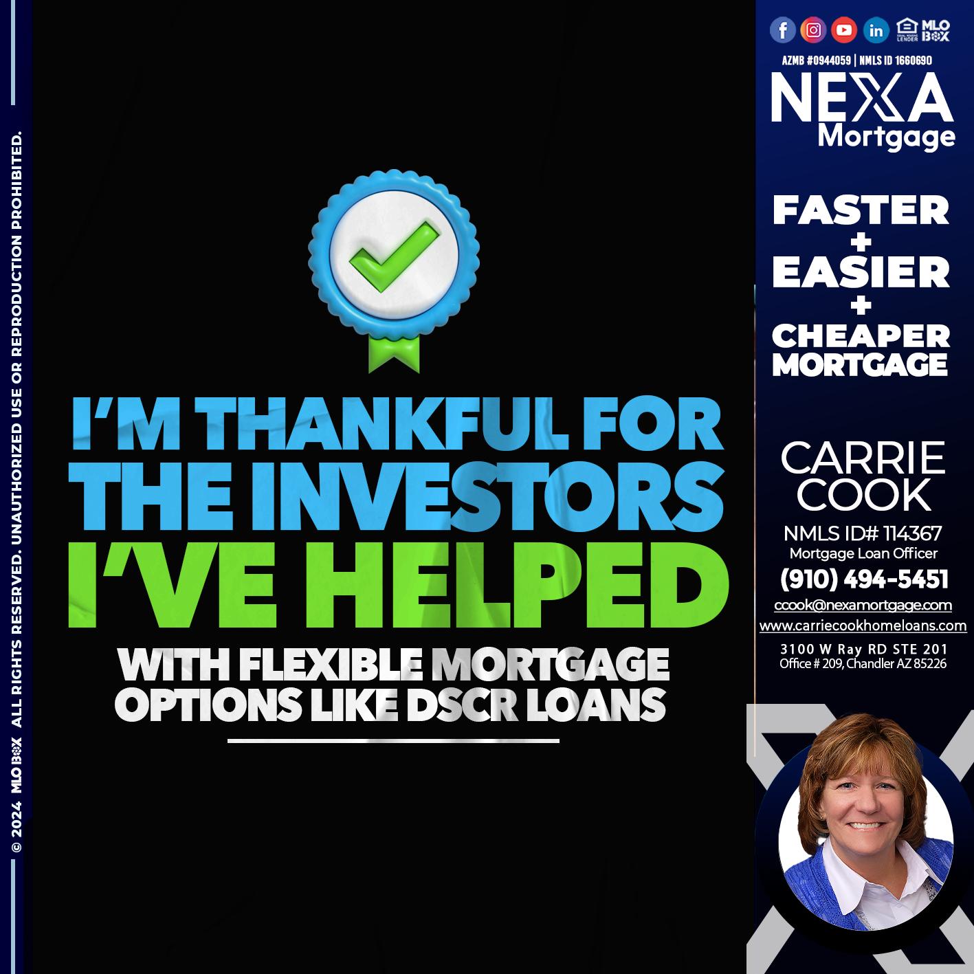 IM THANKFULL - Carrie Cook -Mortgage Loan Officer