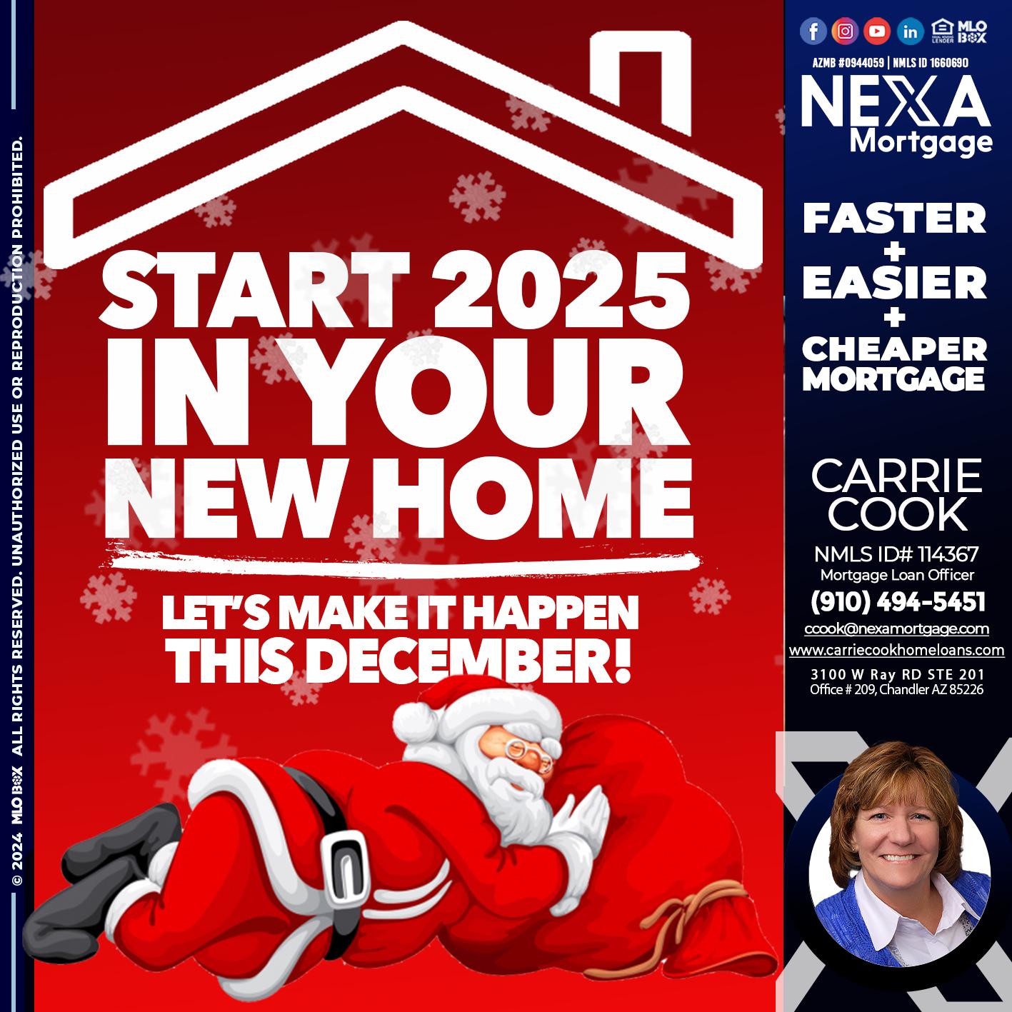 start 2025 - Carrie Cook -Mortgage Loan Officer