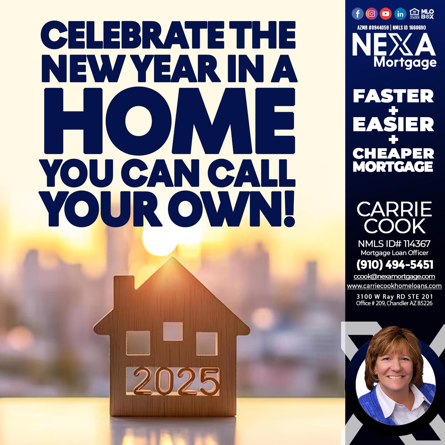 CELEBRATE THE NEW YEAR - Carrie Cook -Mortgage Loan Officer
