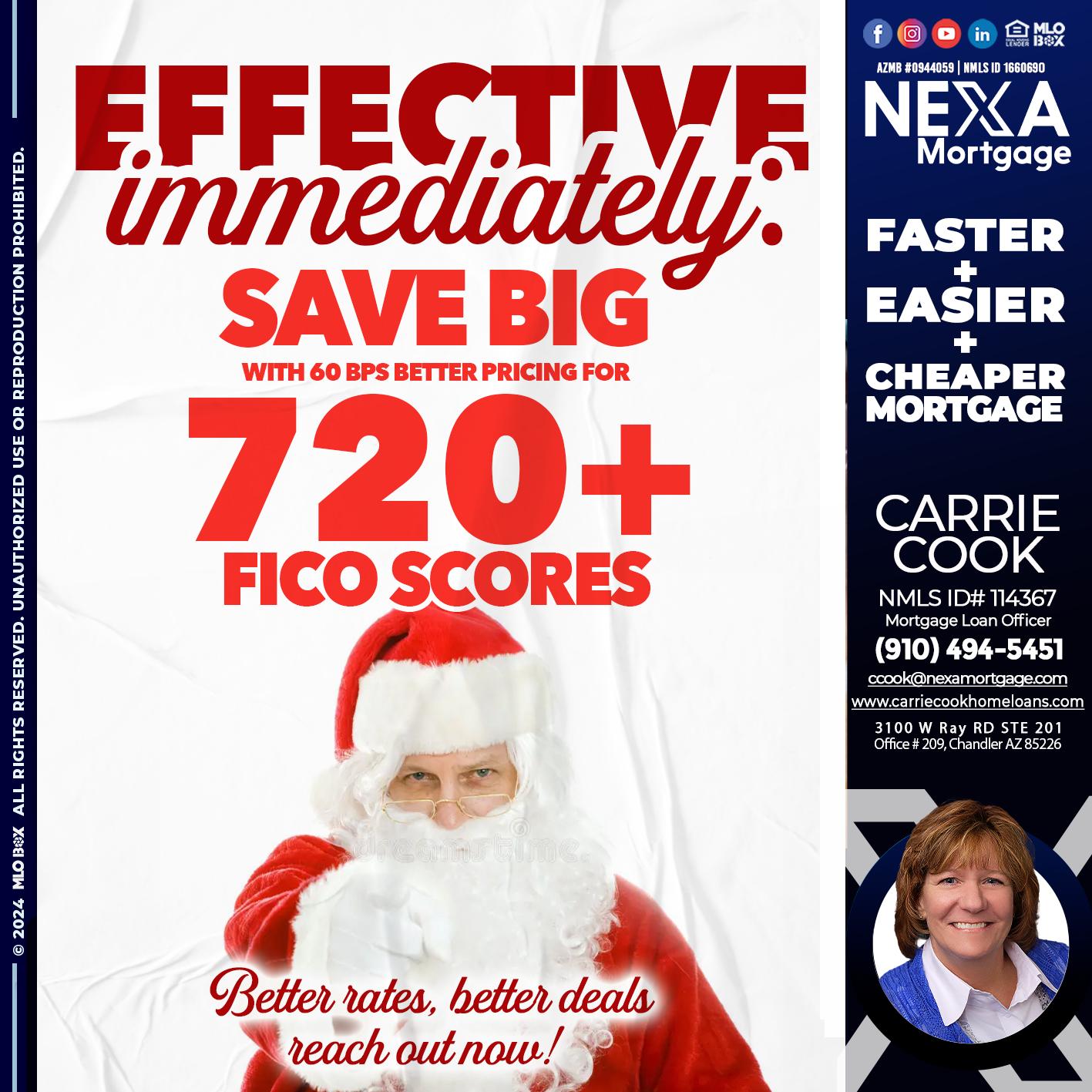 EFECTIVE IMMEDIATELY - Carrie Cook -Mortgage Loan Officer