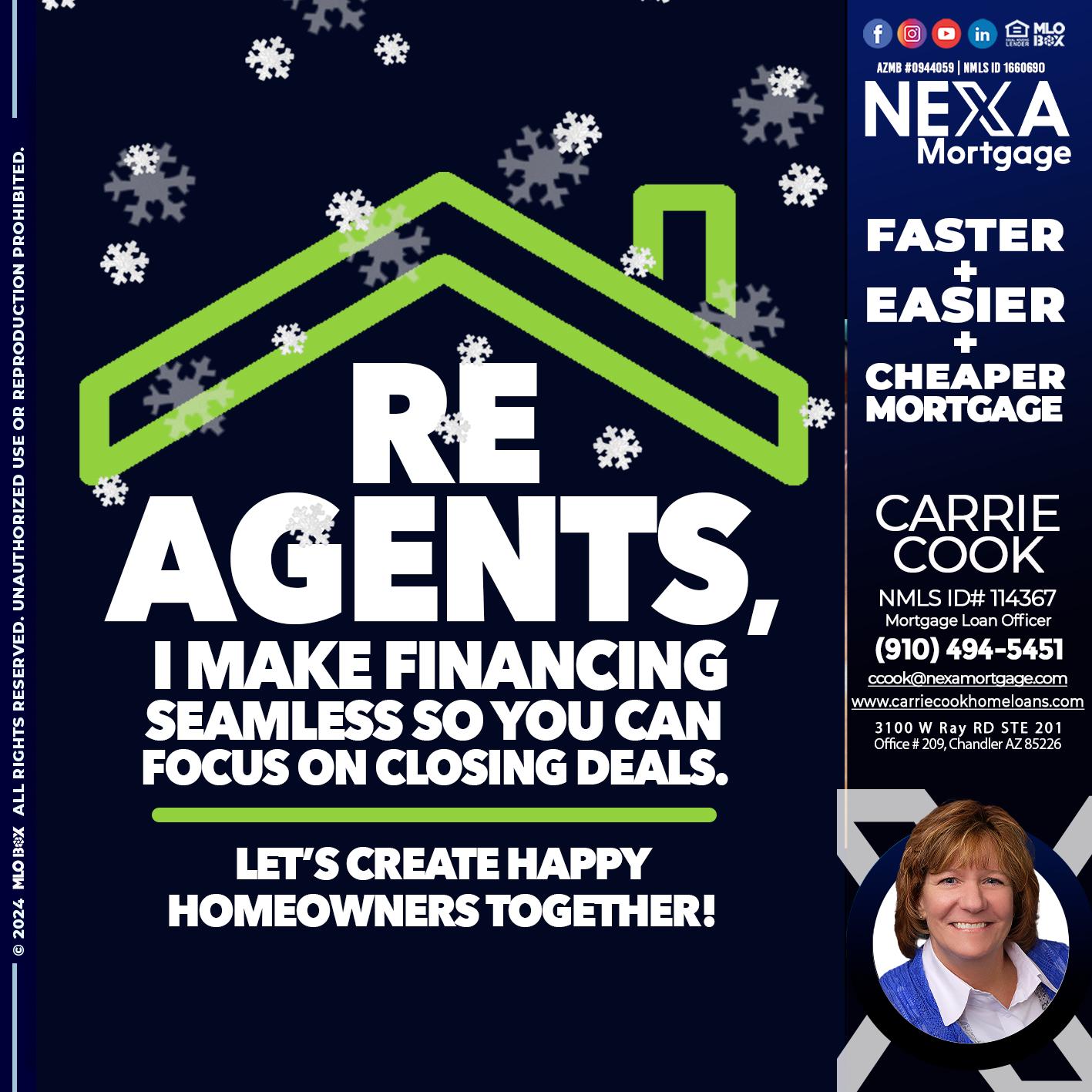 RE AGENTS - Carrie Cook -Mortgage Loan Officer
