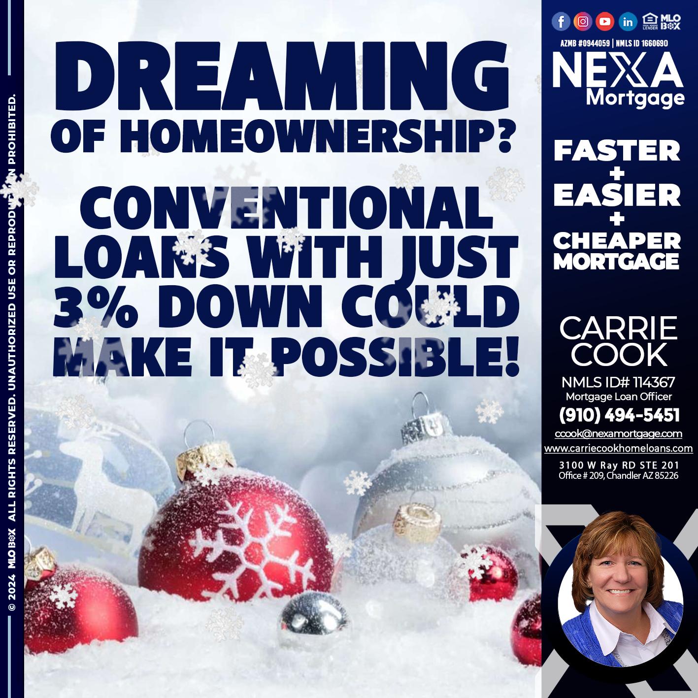 dreaming of homeowrnersip - Carrie Cook -Mortgage Loan Officer
