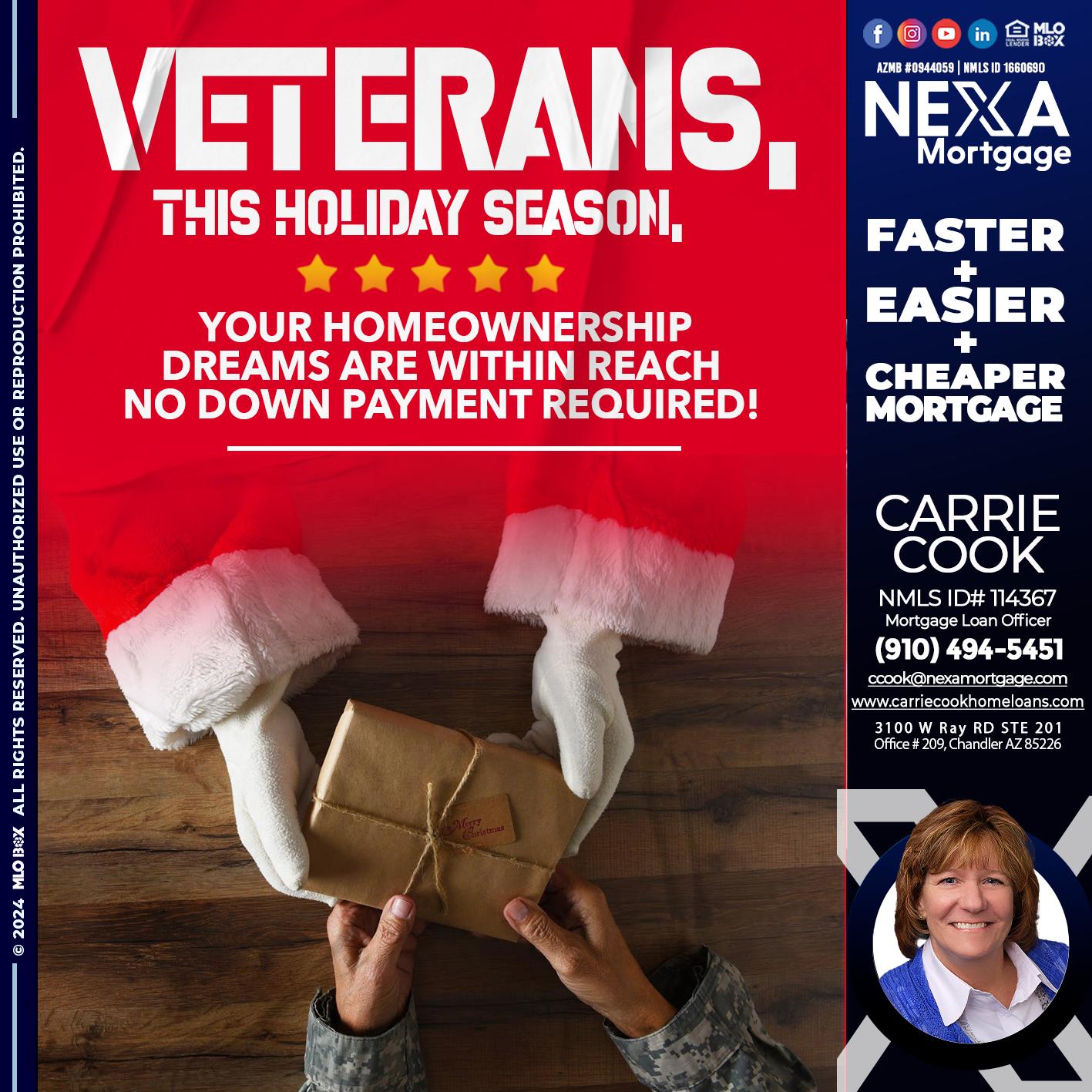 VETERANS - Carrie Cook -Mortgage Loan Officer