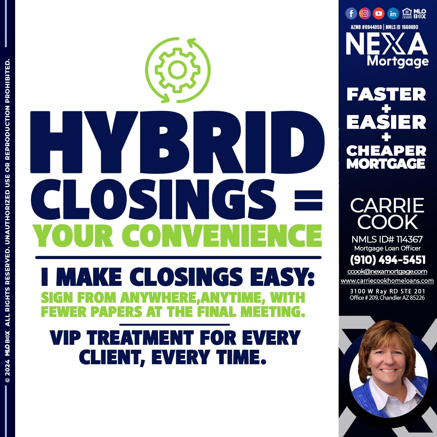 HYBRID CLOSINGS - Carrie Cook -Mortgage Loan Officer