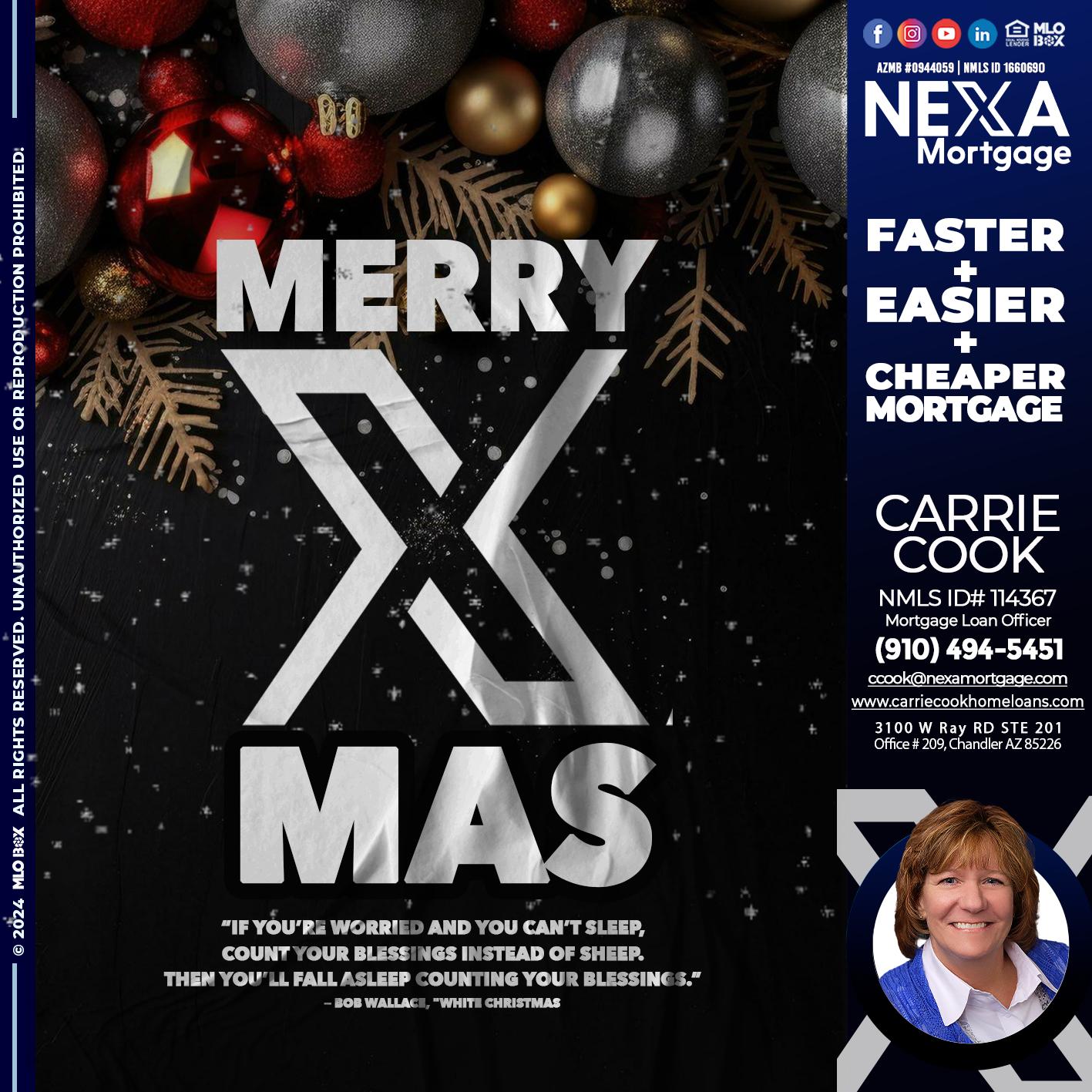 MERRY XMAS - Carrie Cook -Mortgage Loan Officer