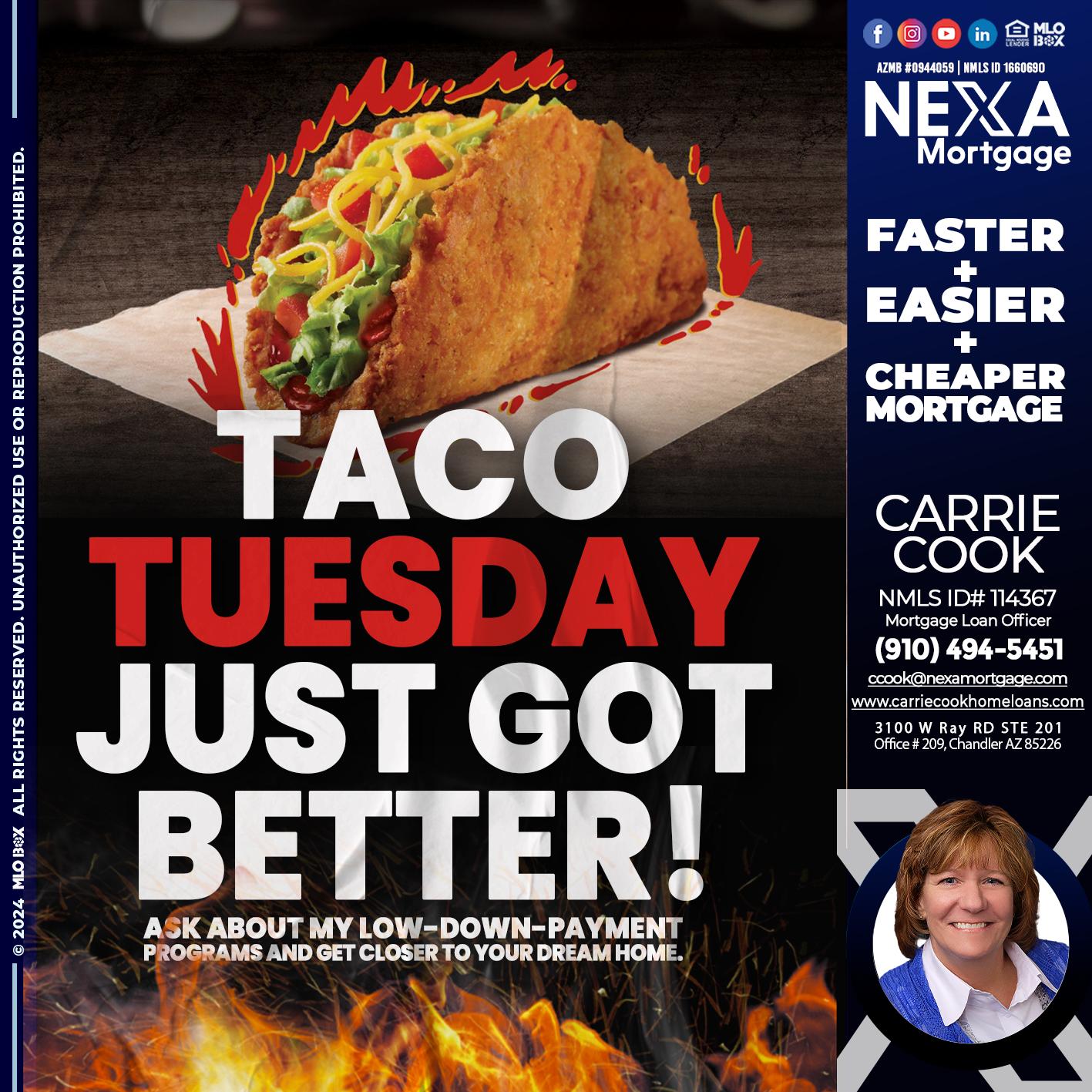 TACO TUESDAY - Carrie Cook -Mortgage Loan Officer