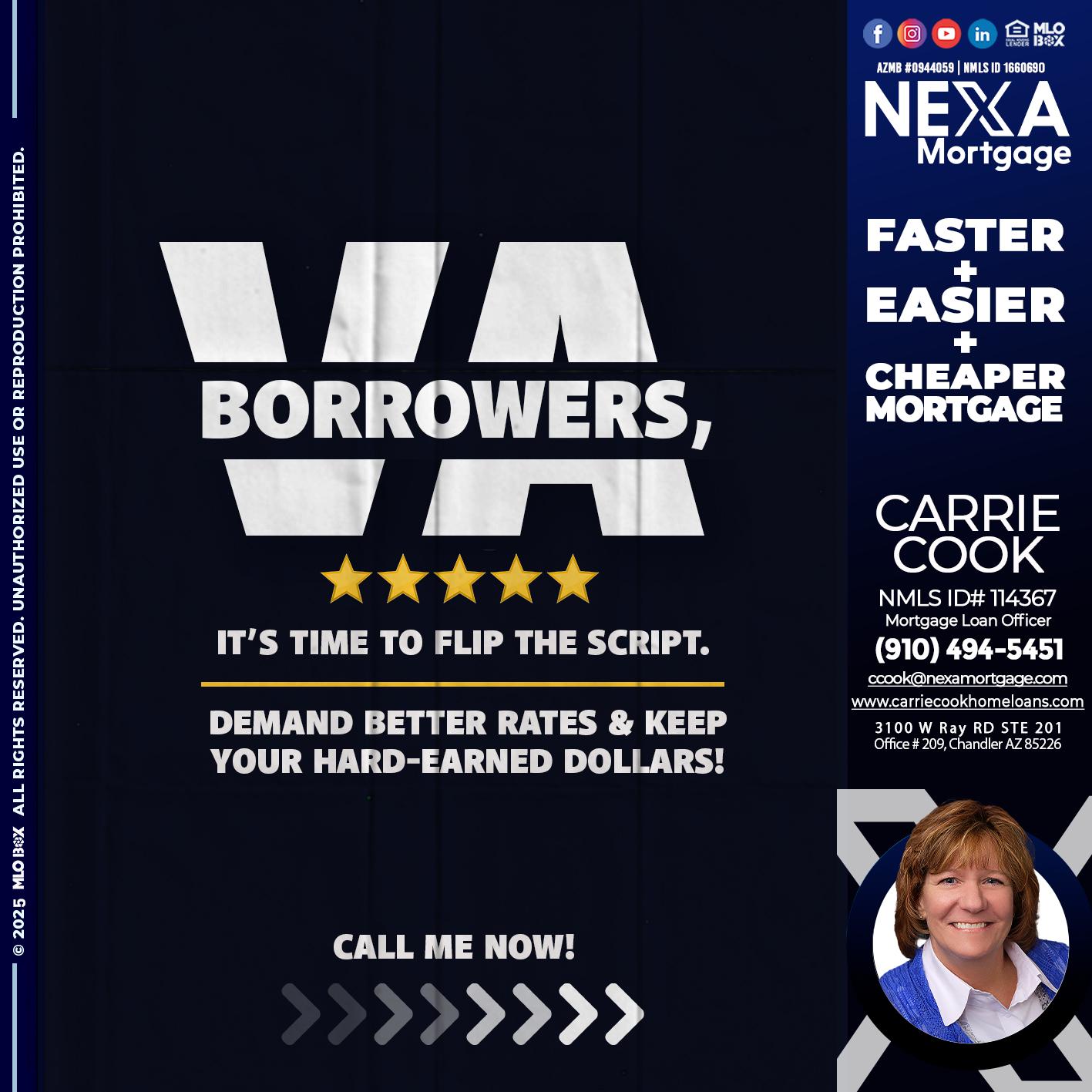 VA BORROWERS - Carrie Cook -Mortgage Loan Officer