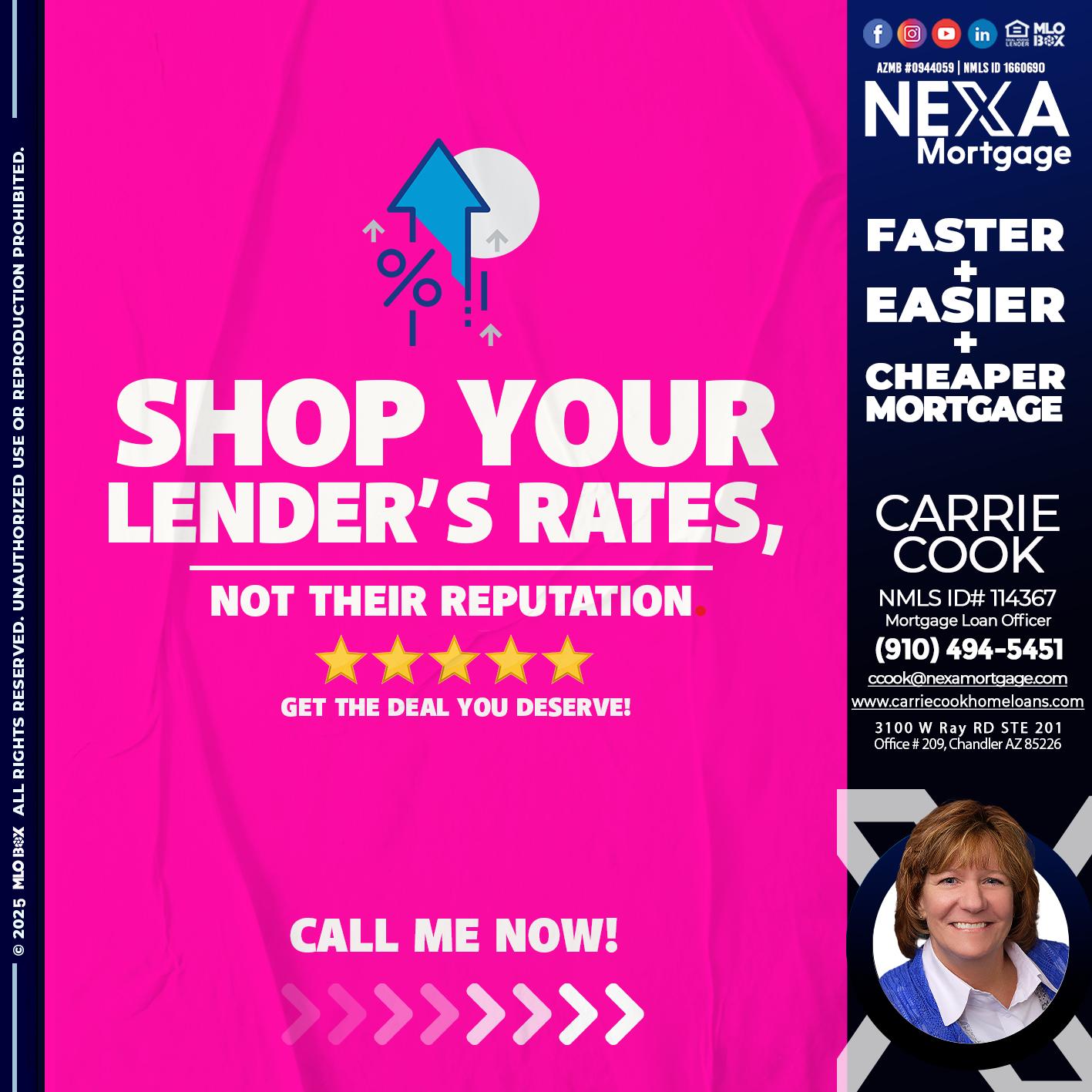 SHOP YOUR - Carrie Cook -Mortgage Loan Officer