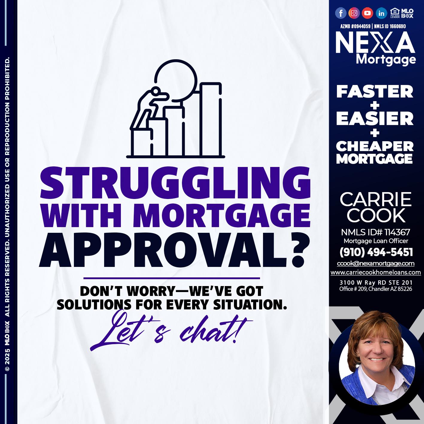 STRUGLING - Carrie Cook -Mortgage Loan Officer