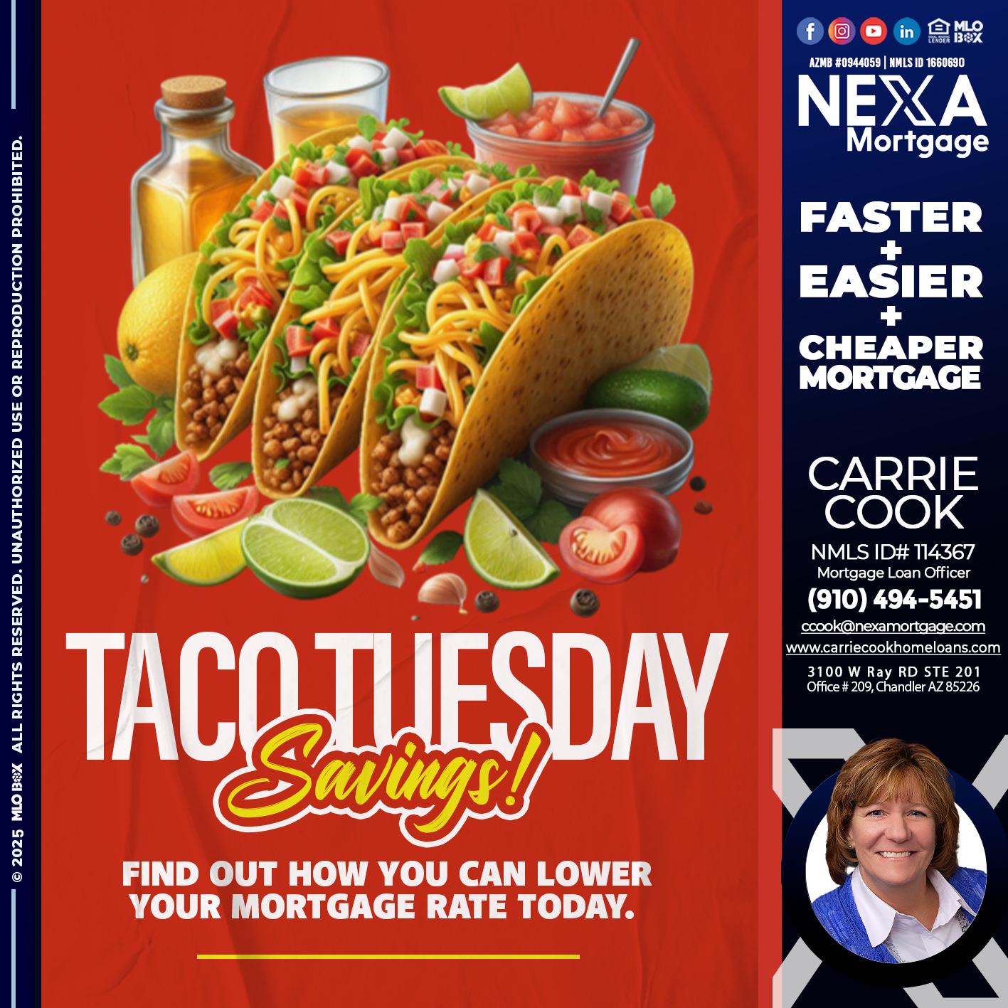 TACO TUESDAY - Carrie Cook -Mortgage Loan Officer