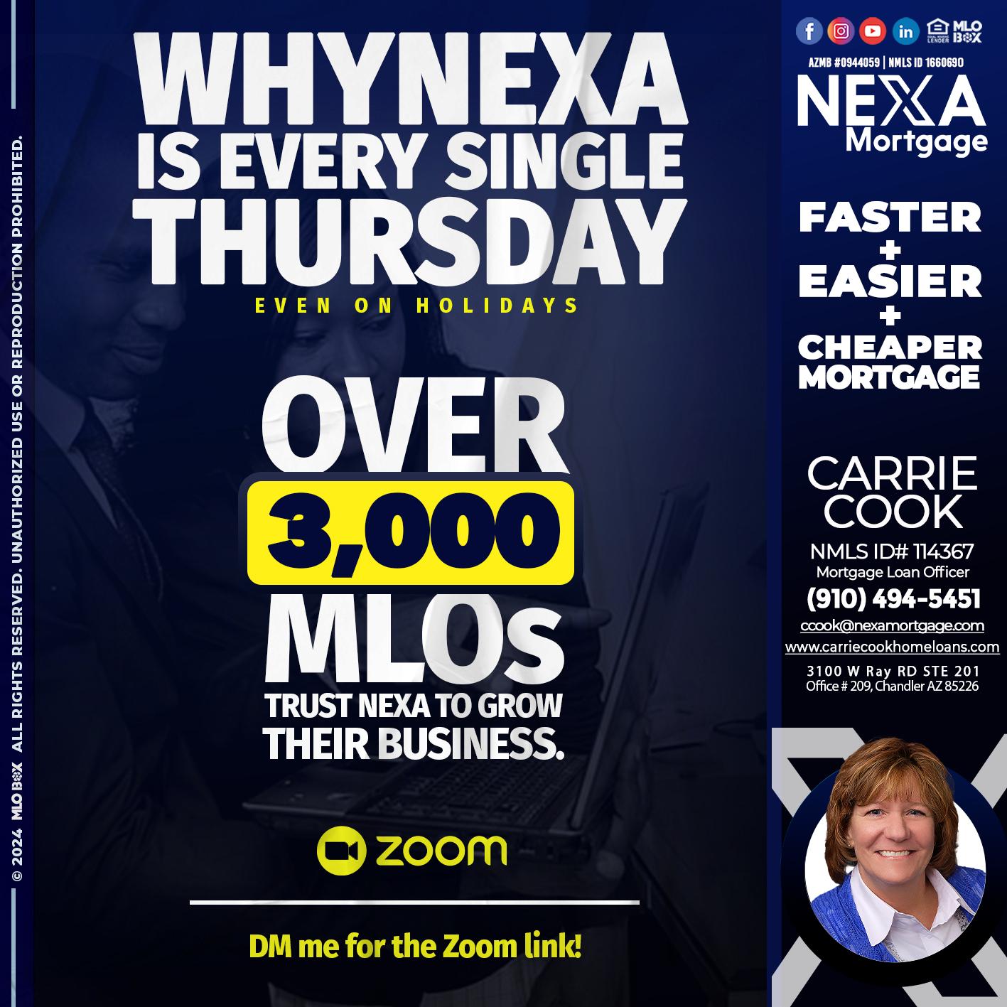 why NEXA - Carrie Cook -Mortgage Loan Officer