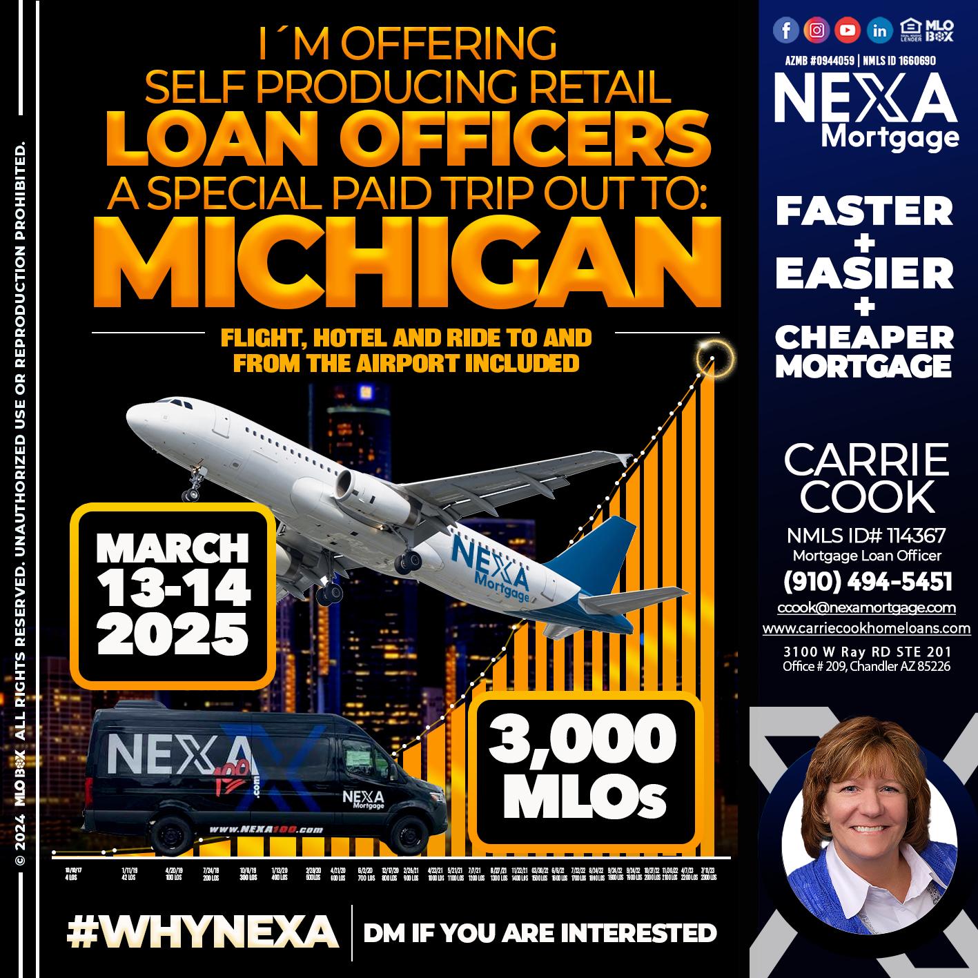 MICHIGAN TRIP - Carrie Cook -Mortgage Loan Officer