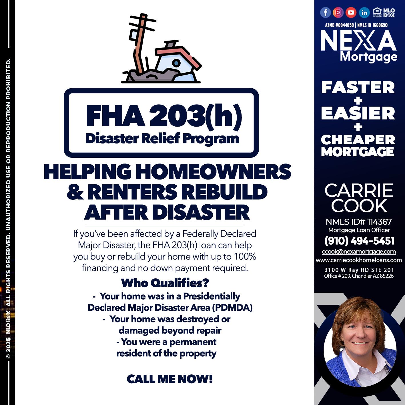 FHA - Carrie Cook -Mortgage Loan Officer