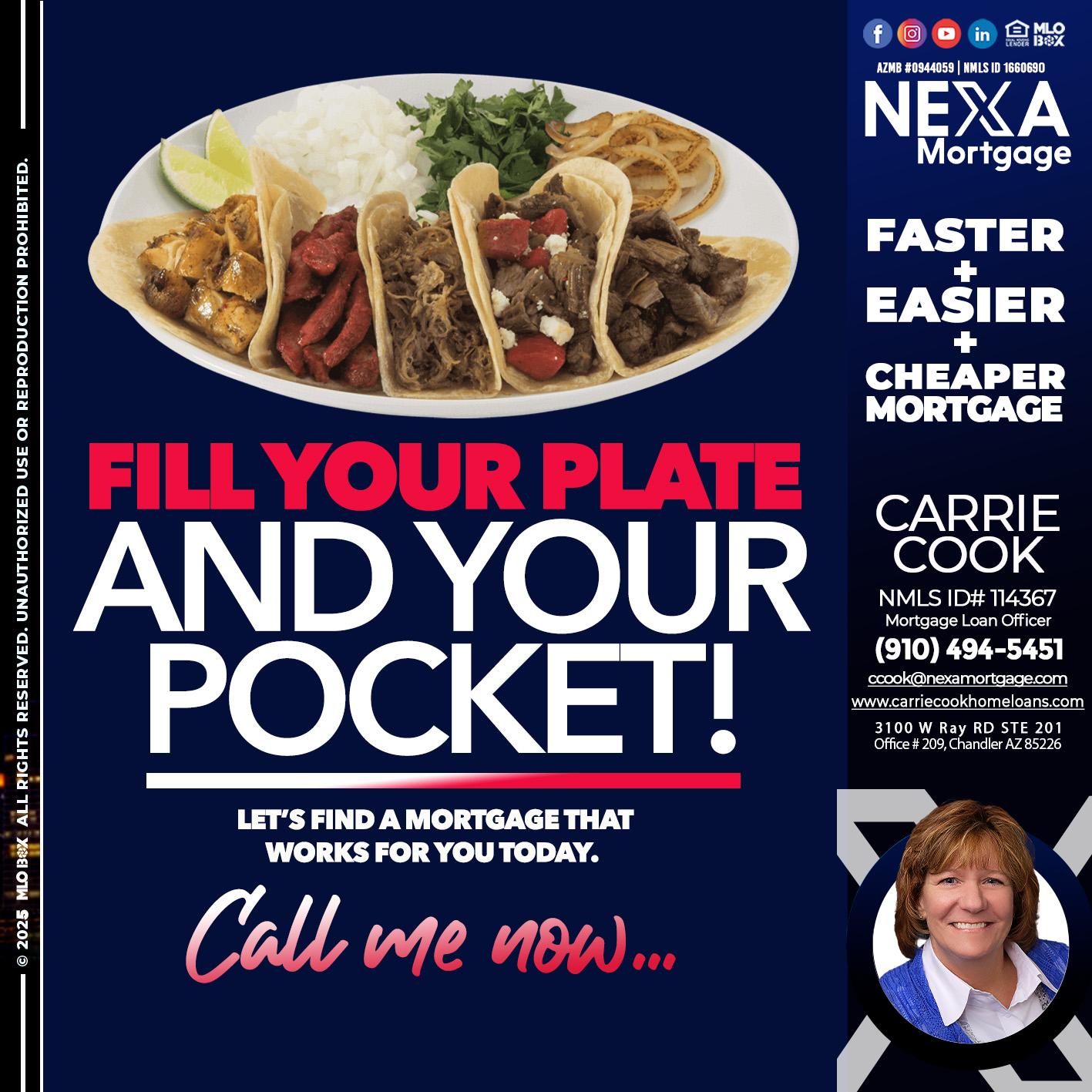 FILL YOUR PLATE - Carrie Cook -Mortgage Loan Officer