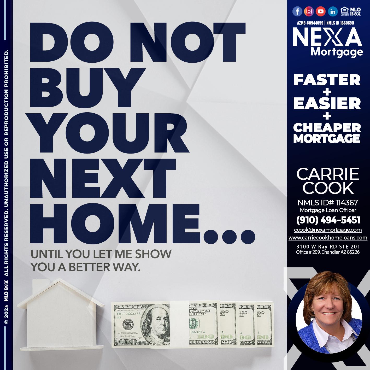 DO NOT BUY - Carrie Cook -Mortgage Loan Officer