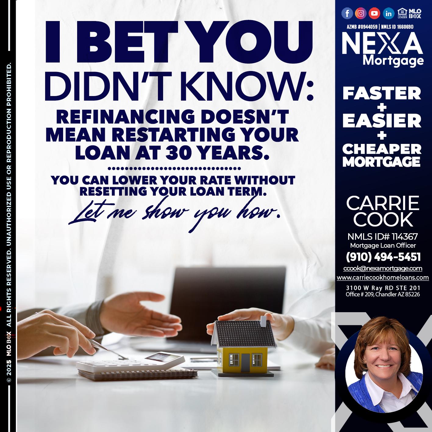 I BET YOU - Carrie Cook -Mortgage Loan Officer