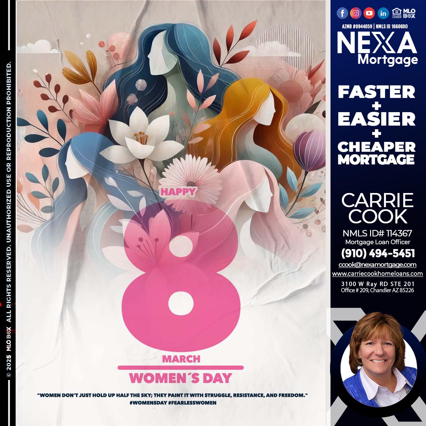 WOMEN´S DAY - Carrie Cook -Mortgage Loan Officer