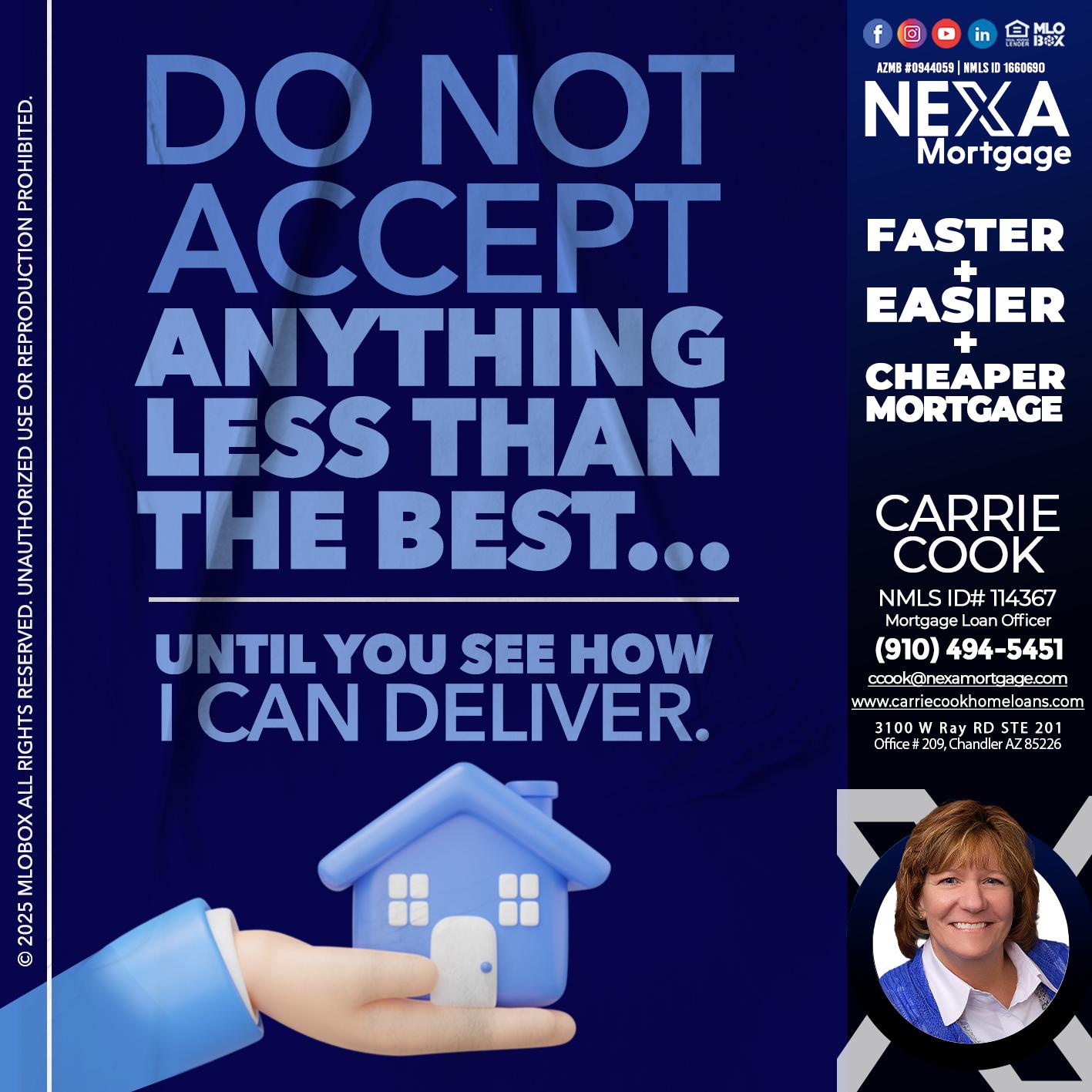 DO NOT ACCEPT - Carrie Cook -Mortgage Loan Officer