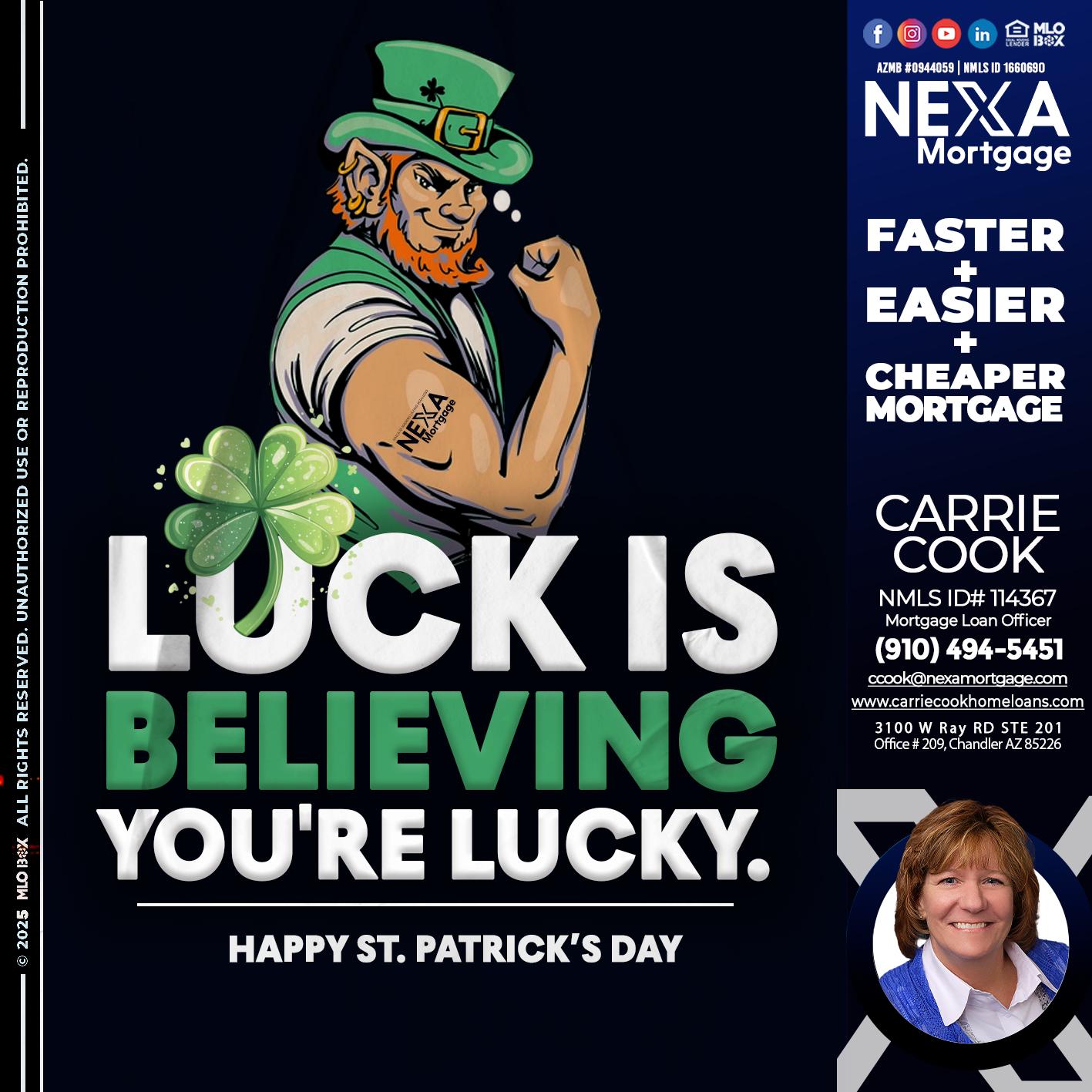ST. PATRICKS DAY - Carrie Cook -Mortgage Loan Officer
