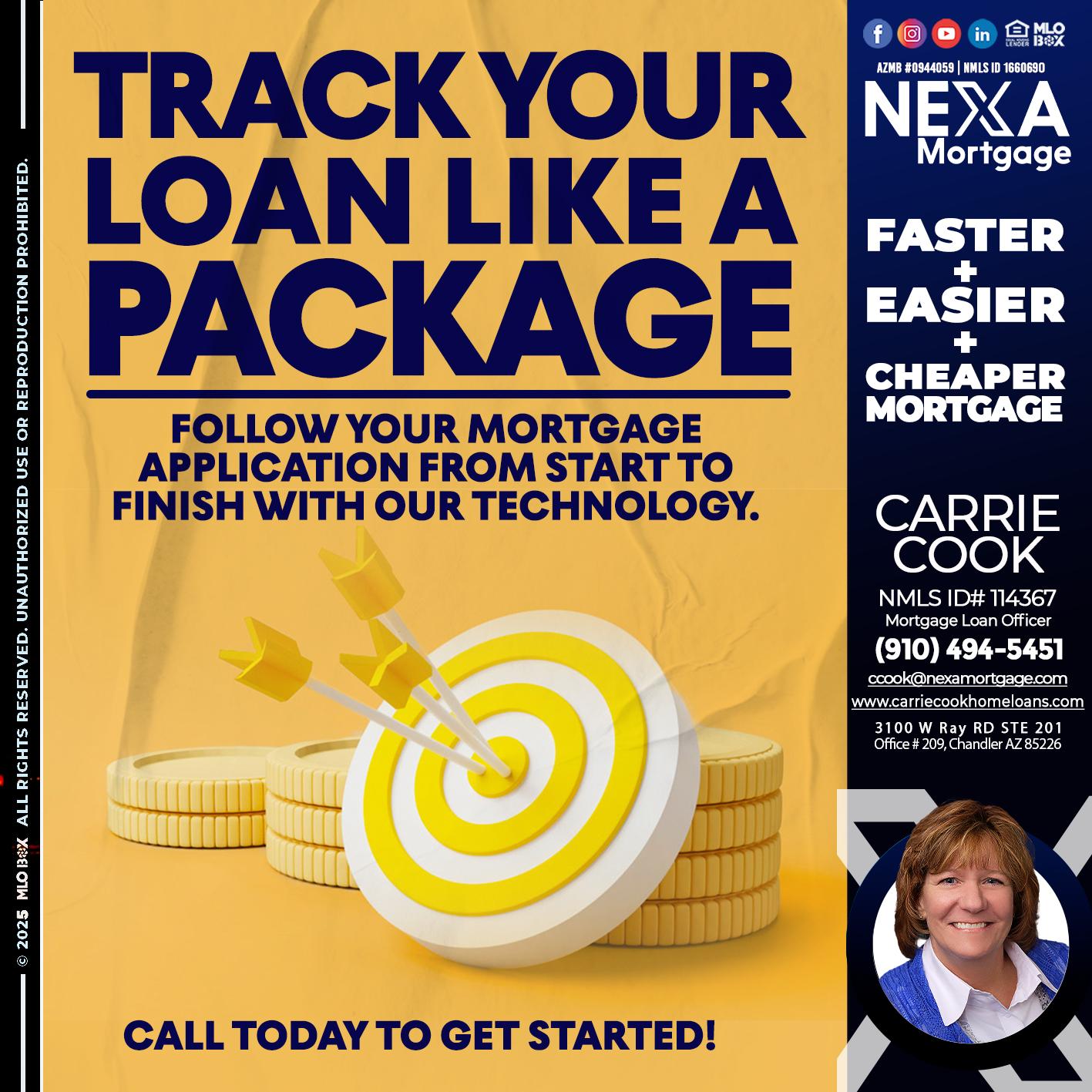 TRACK YOU LOAN - Carrie Cook -Mortgage Loan Officer