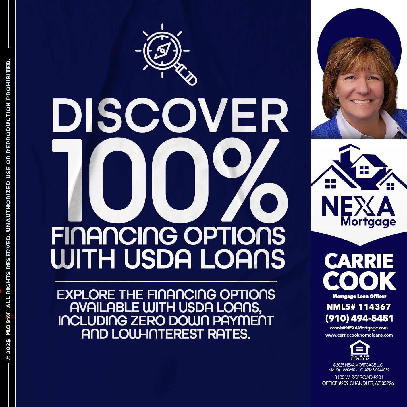 DISCOVER 100% - Carrie Cook -Mortgage Loan Officer