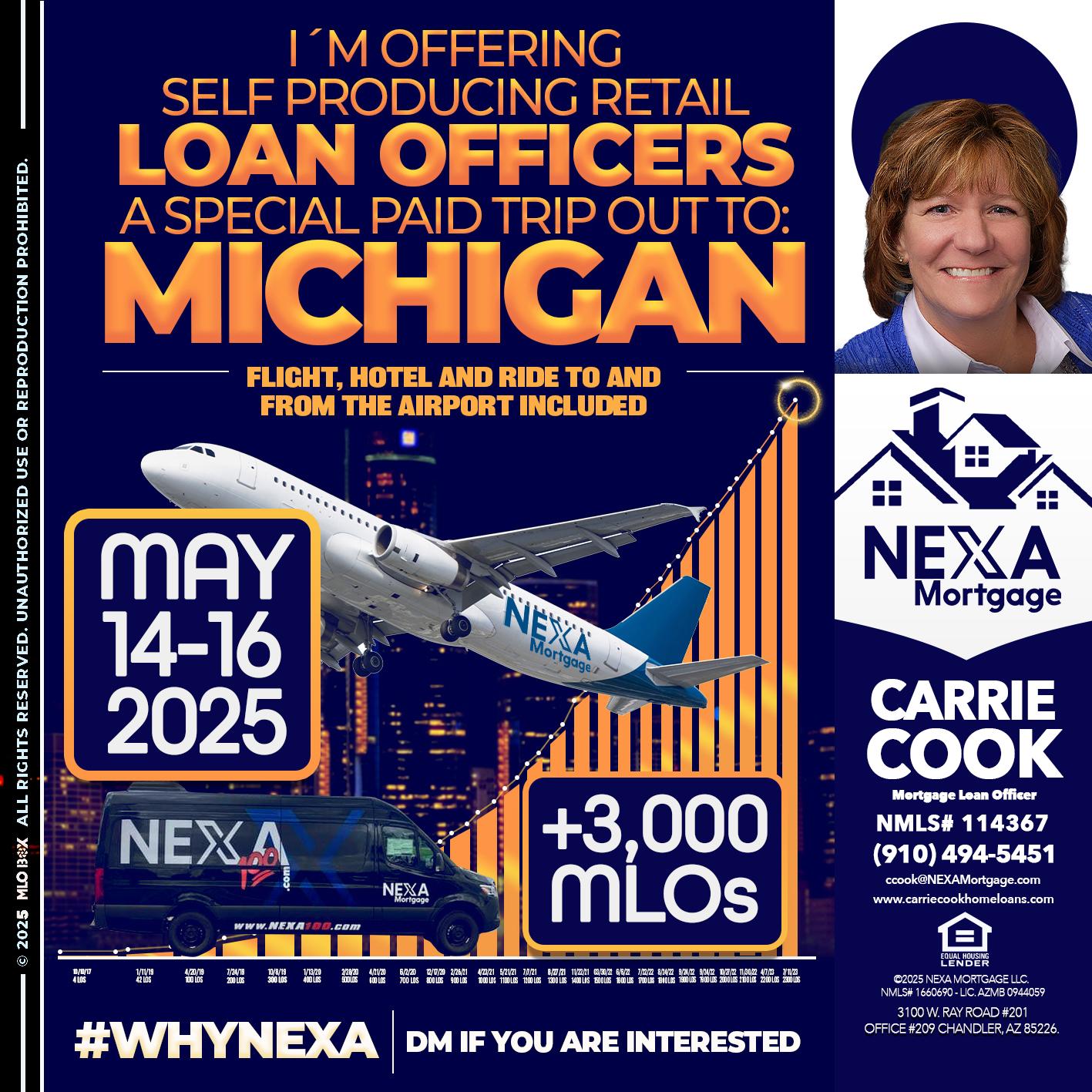 MICHIGAN TRIP - Carrie Cook -Mortgage Loan Officer