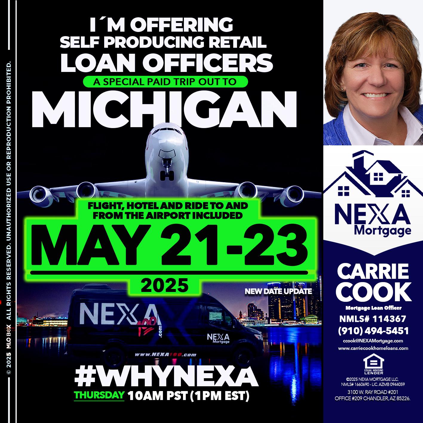 MICHIGAN TRIP - Carrie Cook -Mortgage Loan Officer