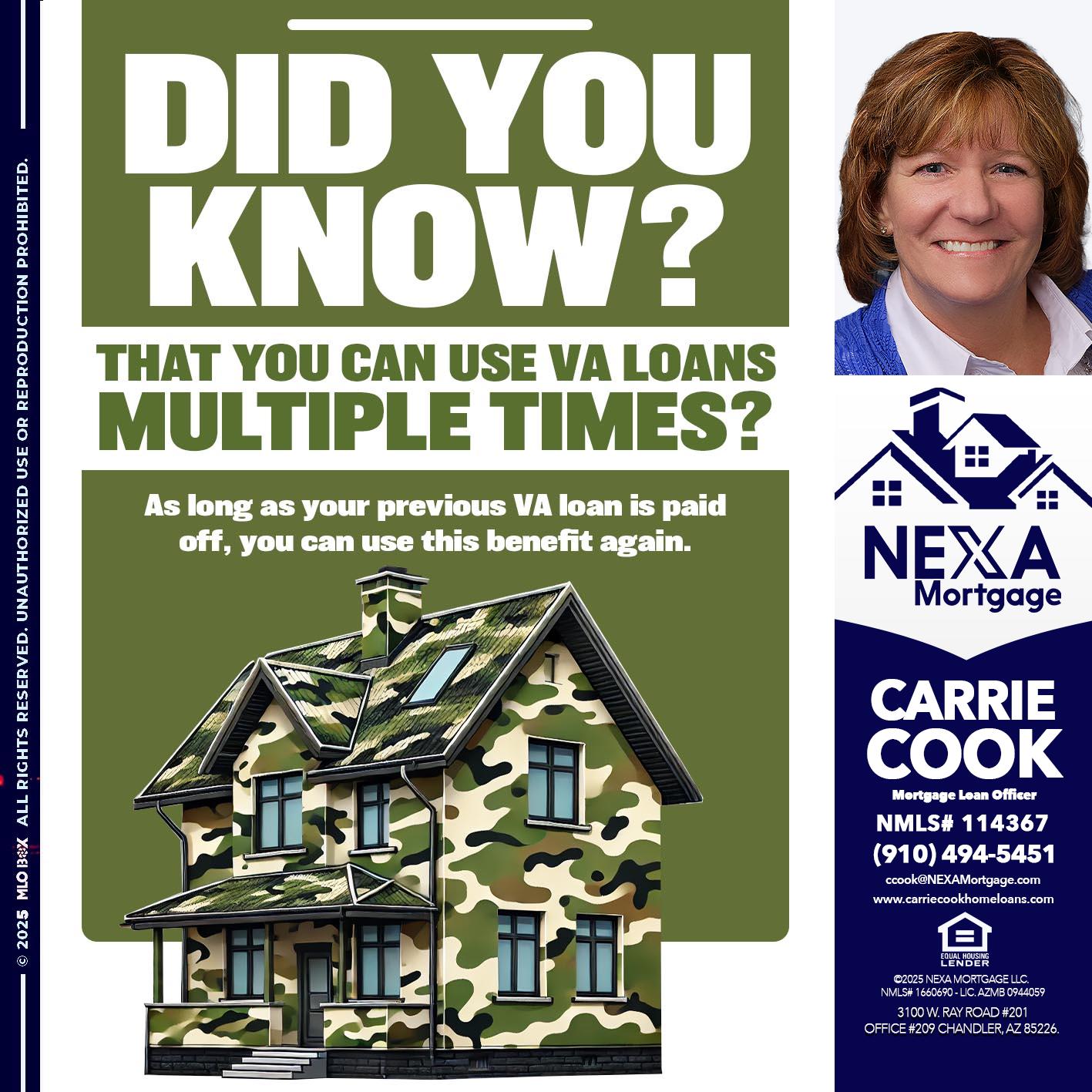 did you know - Carrie Cook -Mortgage Loan Officer
