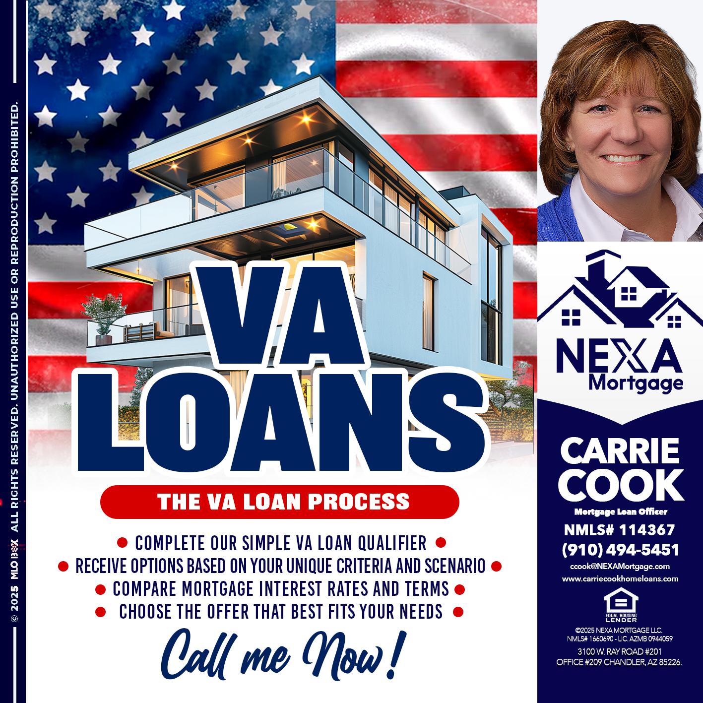VA LOANS - Carrie Cook -Mortgage Loan Officer