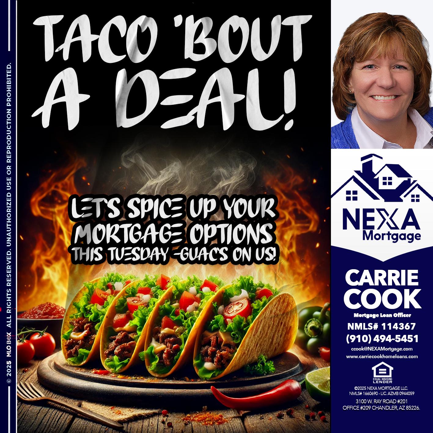 TACO BOUT - Carrie Cook -Mortgage Loan Officer