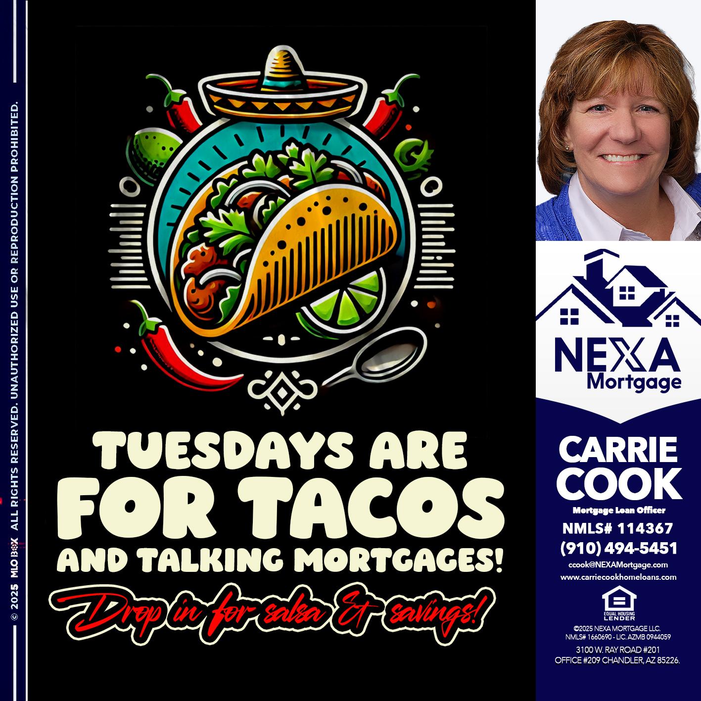 TACO TUESDAY - Carrie Cook -Mortgage Loan Officer