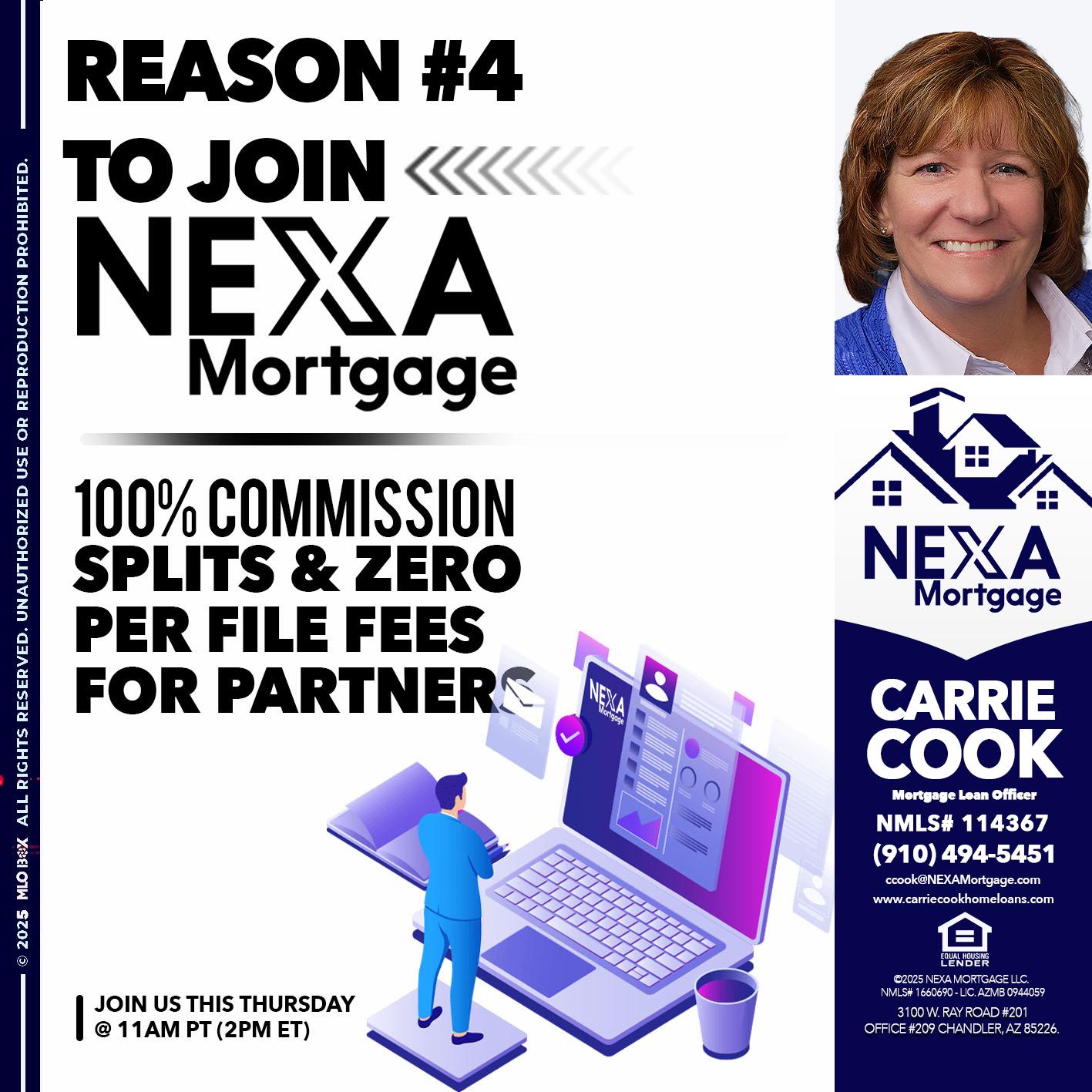 REASON 4 - Carrie Cook -Mortgage Loan Officer