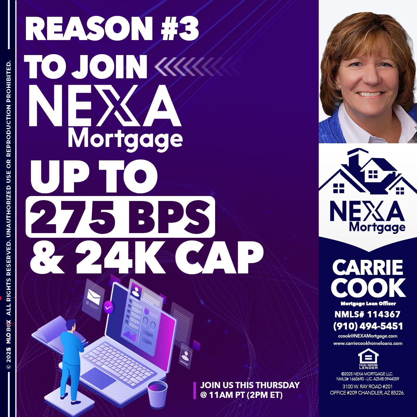 REASON 3 - Carrie Cook -Mortgage Loan Officer