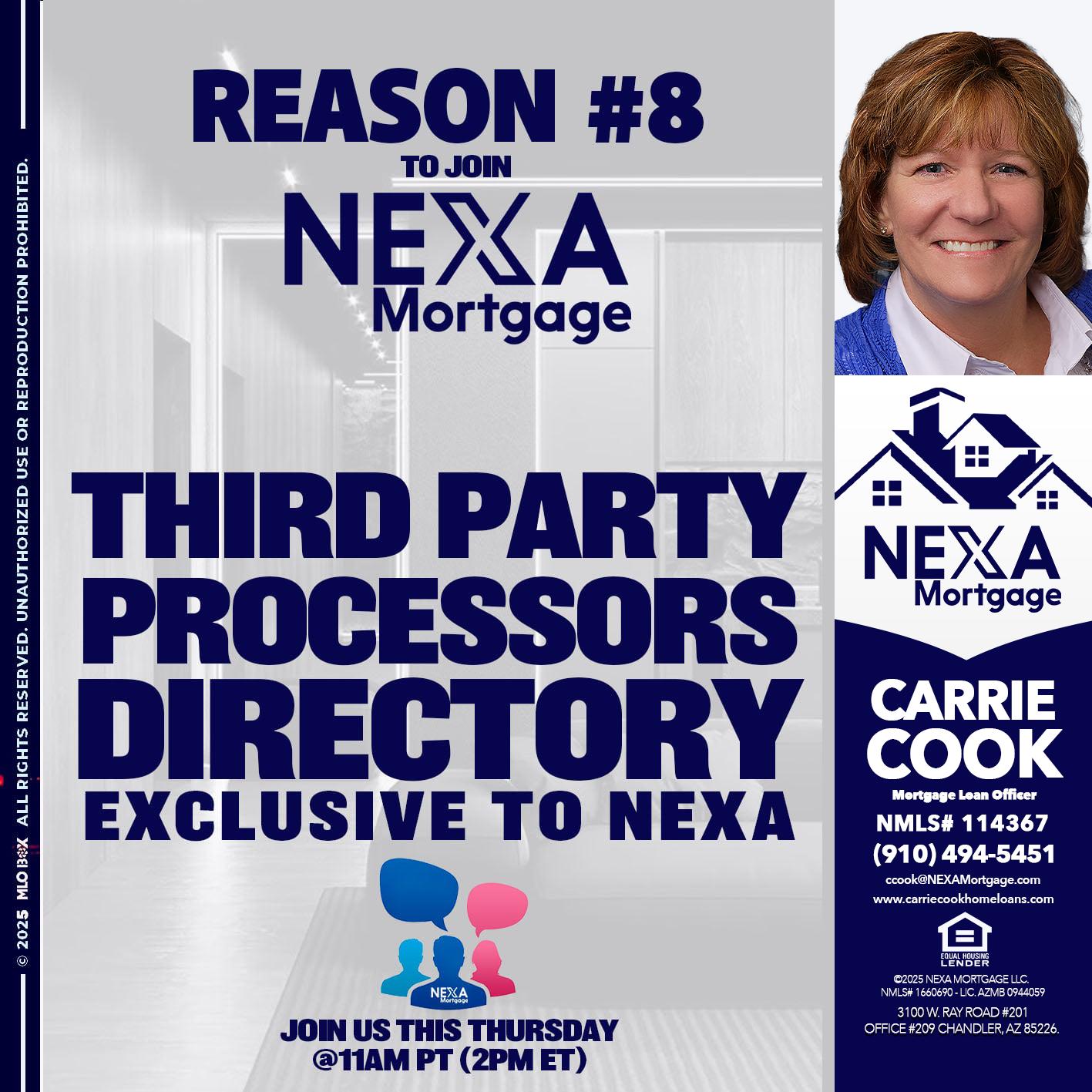 REASON 8 - Carrie Cook -Mortgage Loan Officer