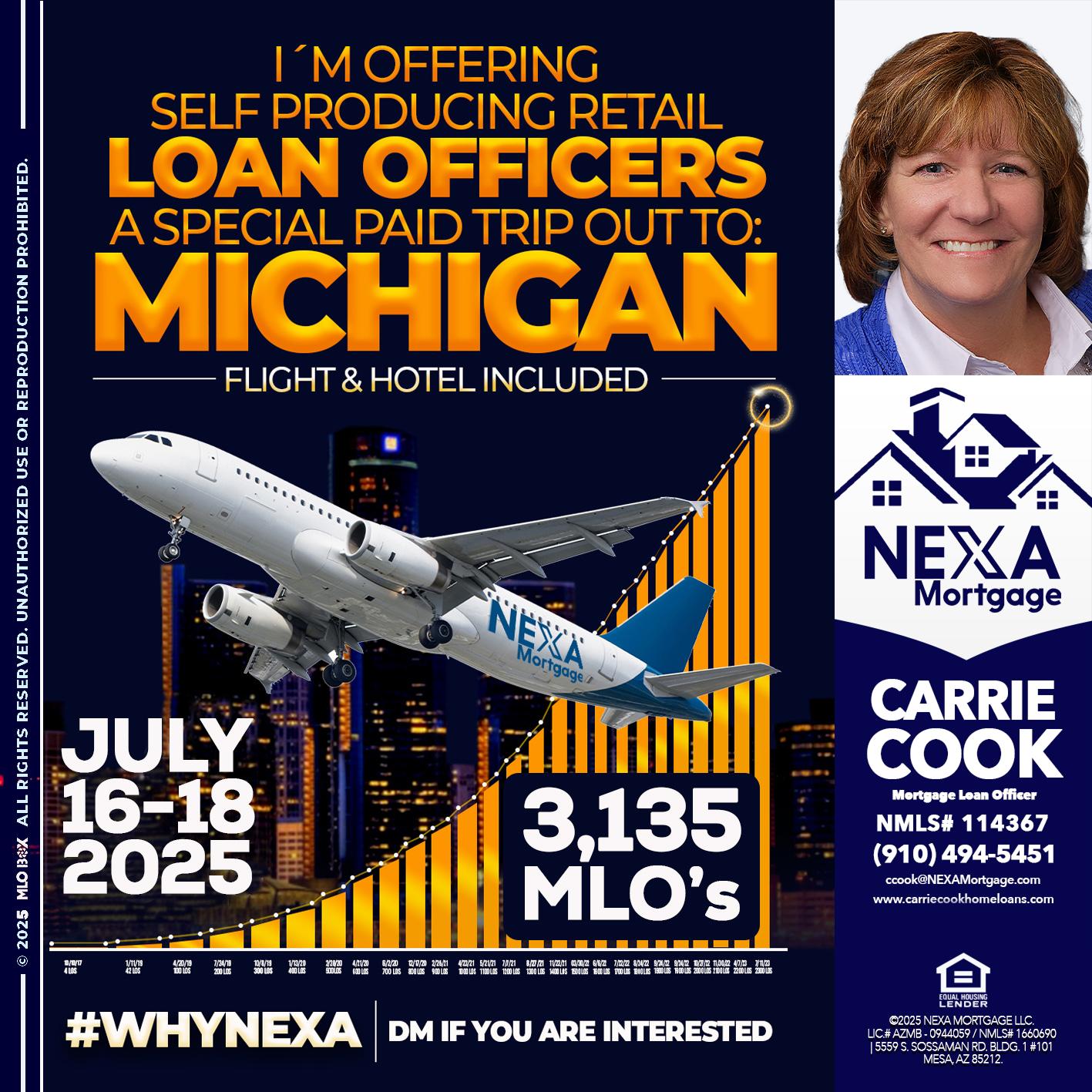MICHIGAN TRIP - Carrie Cook -Mortgage Loan Officer