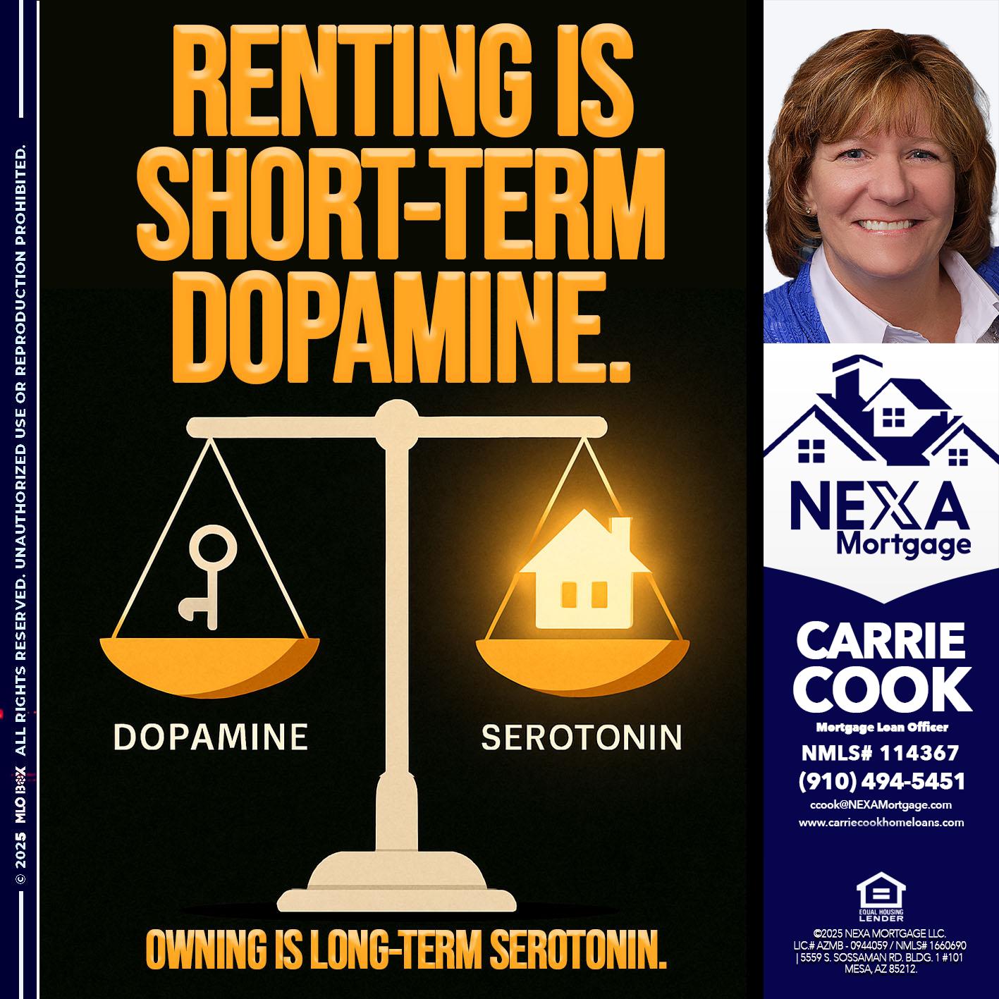 RENTING IS SHORT TERM - Carrie Cook -Mortgage Loan Officer