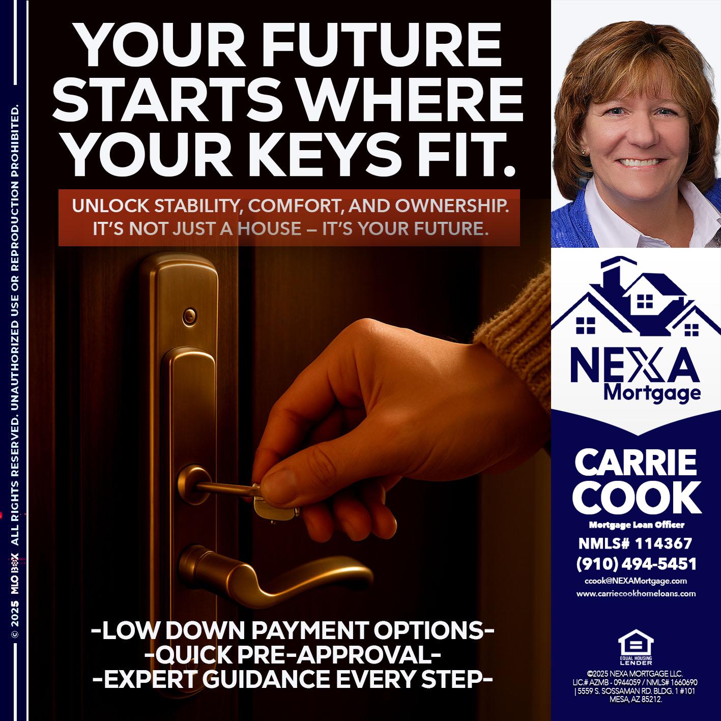 YOUR FUTURE - Carrie Cook -Mortgage Loan Officer