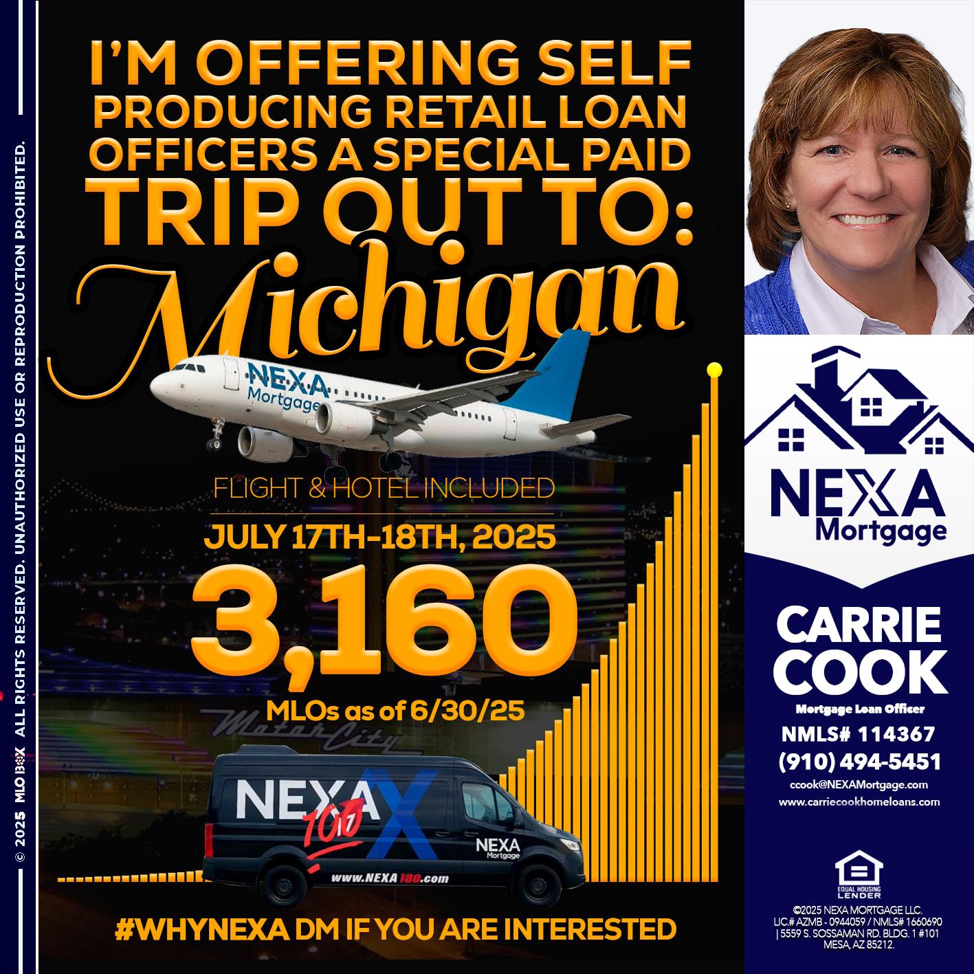 MICHIGAN TRIP - Carrie Cook -Mortgage Loan Officer