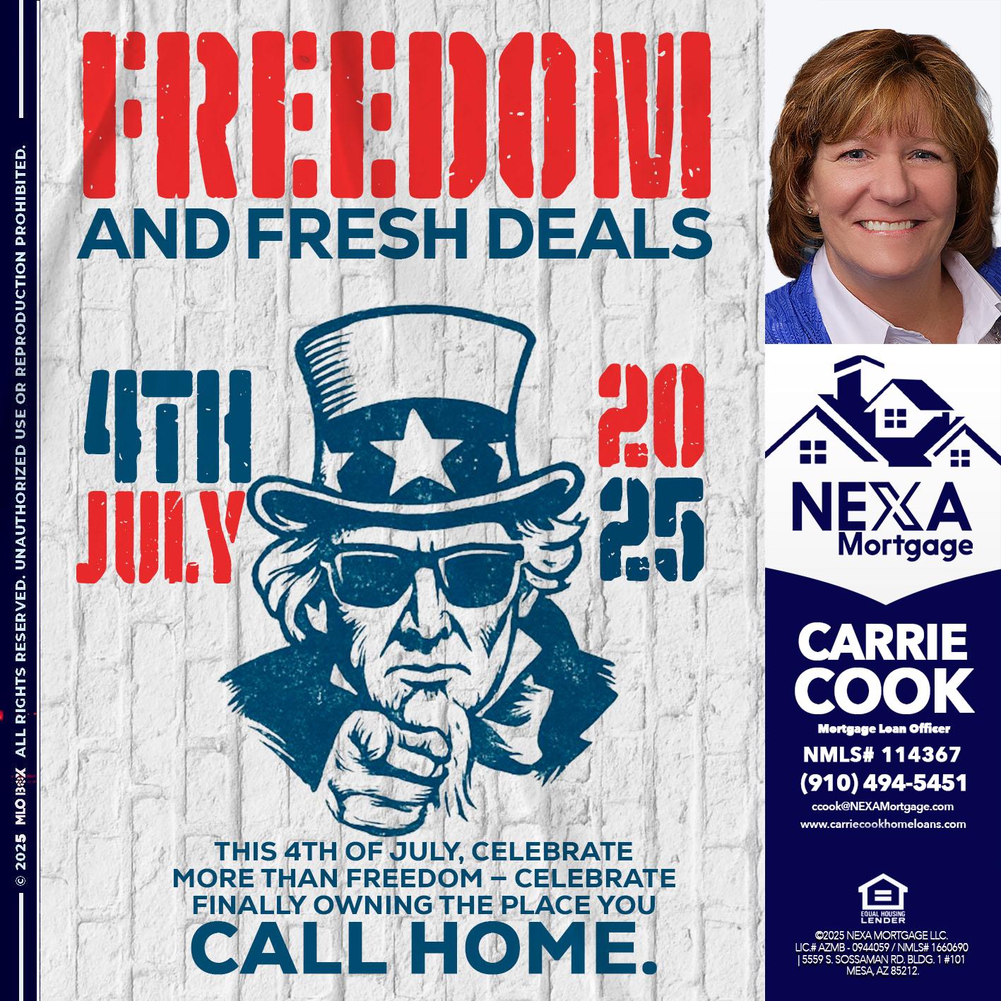 FREEDOM - Carrie Cook -Mortgage Loan Officer