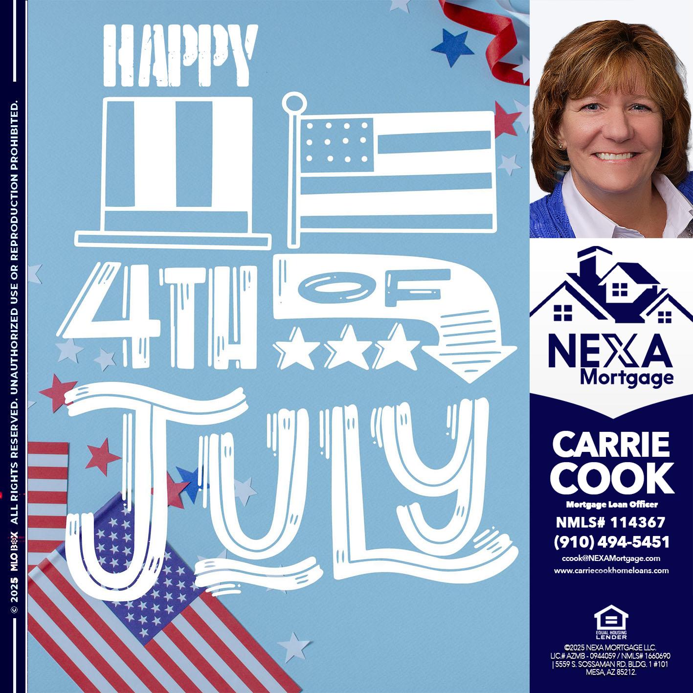 happy 4th of july - Carrie Cook -Mortgage Loan Officer