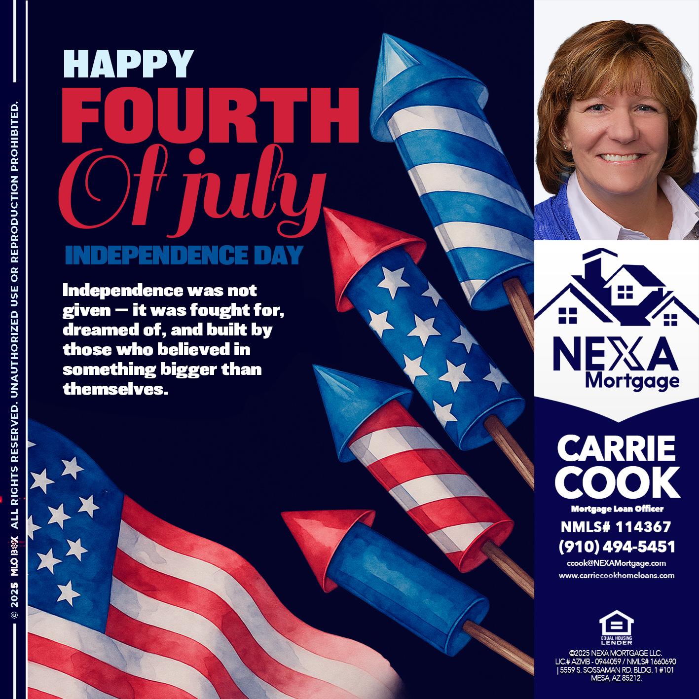 happy fourth - Carrie Cook -Mortgage Loan Officer