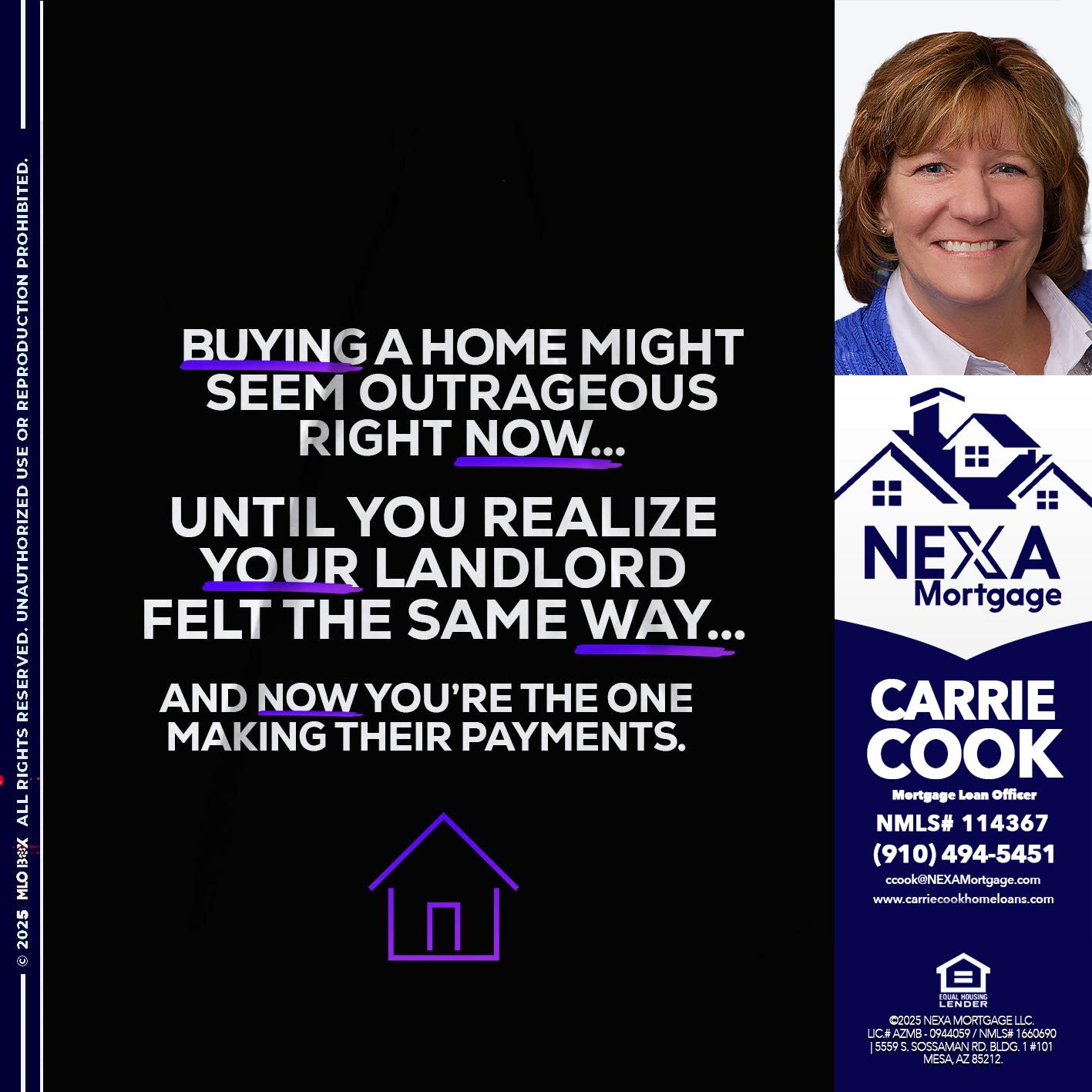 BUYING A HOME - Carrie Cook -Mortgage Loan Officer