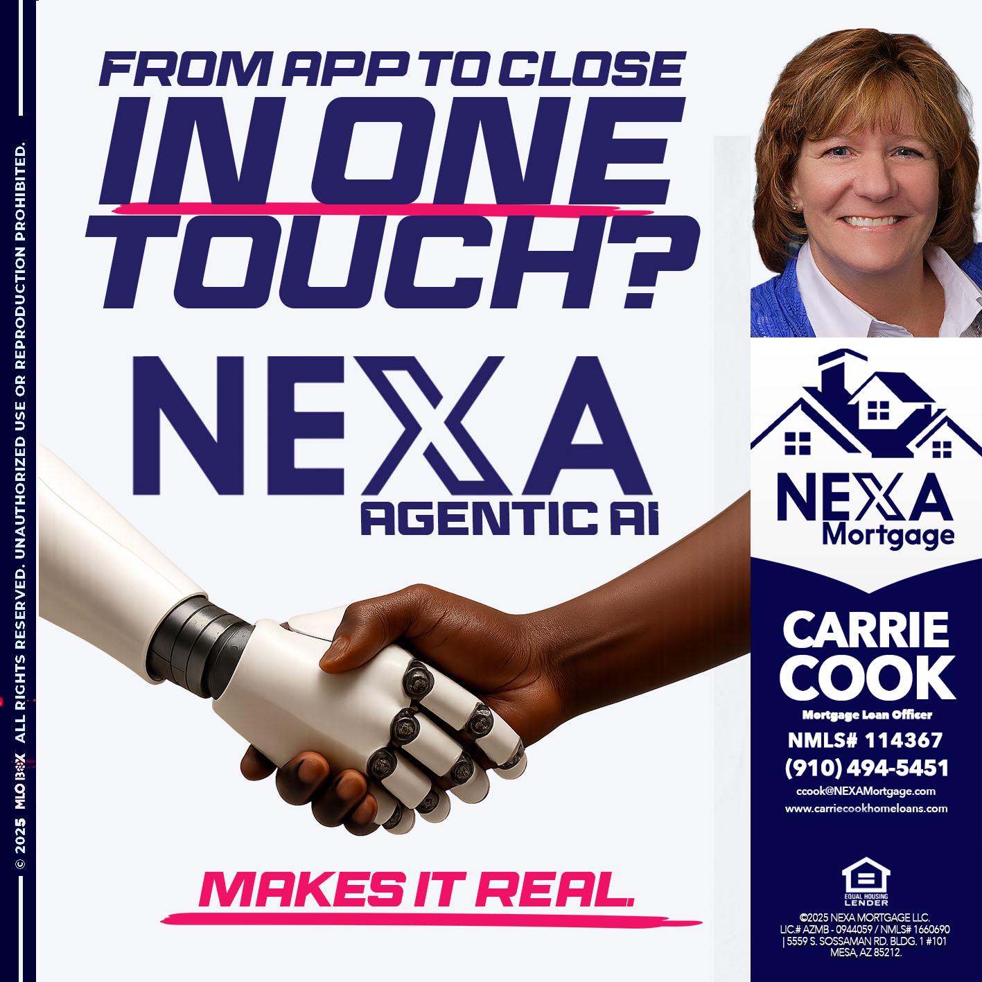 IN ONE TOUCH - Carrie Cook -Mortgage Loan Officer