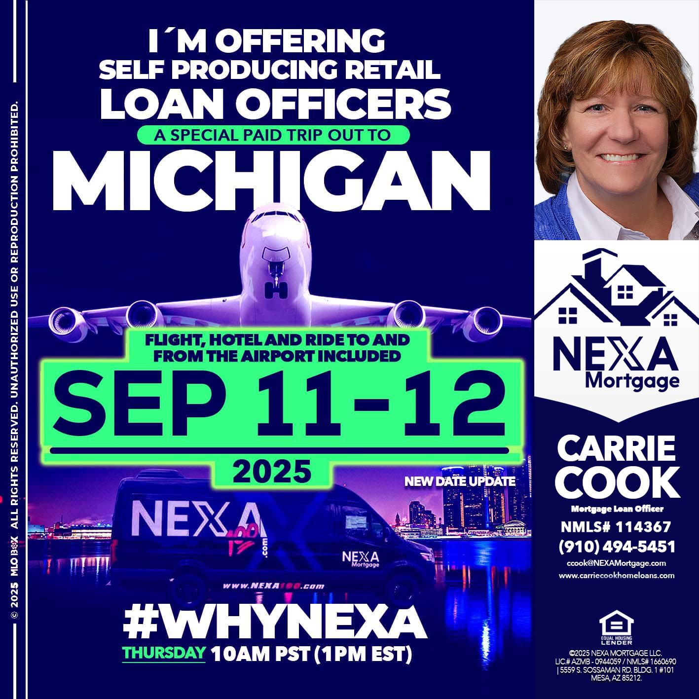 MICHIGAN TRIP - Carrie Cook -Mortgage Loan Officer