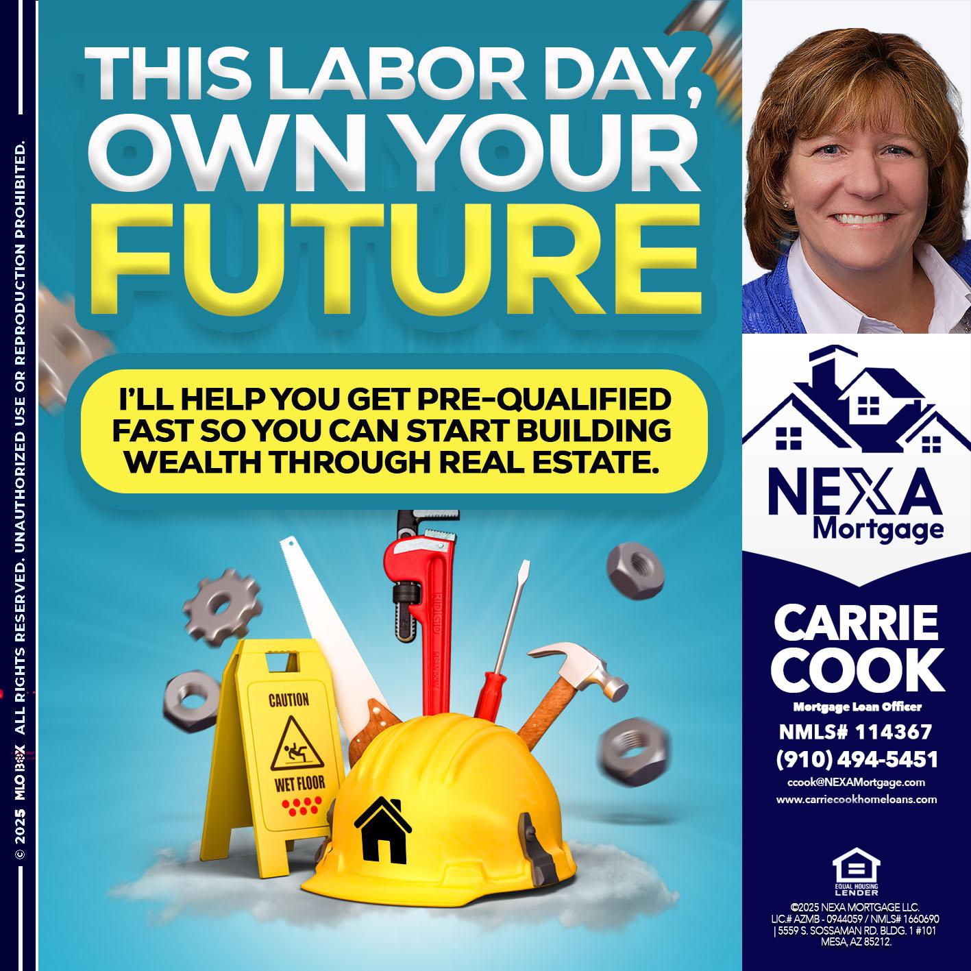 LABOR DAY - Carrie Cook -Mortgage Loan Officer