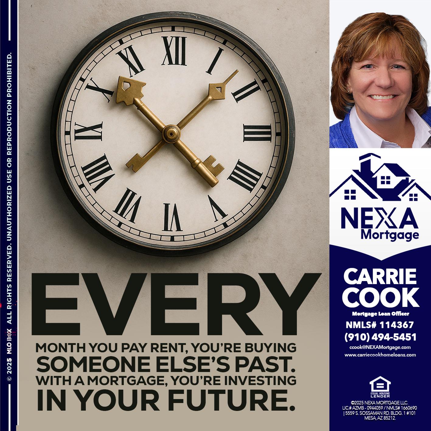 EVERY MONTH - Carrie Cook -Mortgage Loan Officer