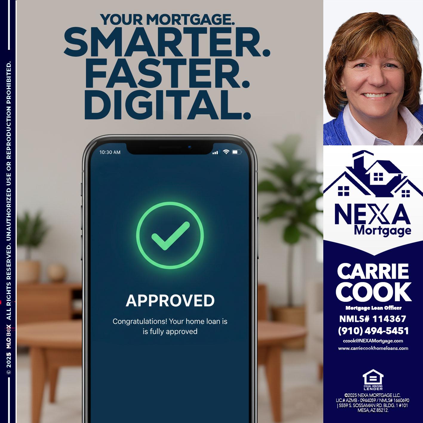 smarter faster digital - Carrie Cook -Mortgage Loan Officer