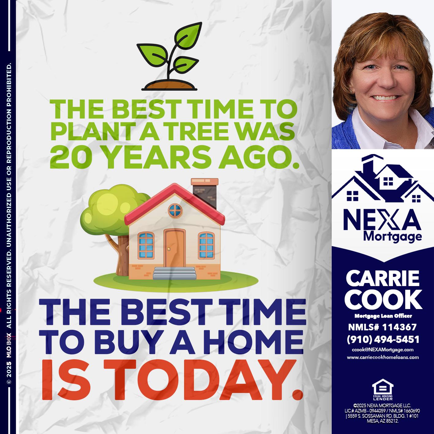 BEST TIME TO - Carrie Cook -Mortgage Loan Officer