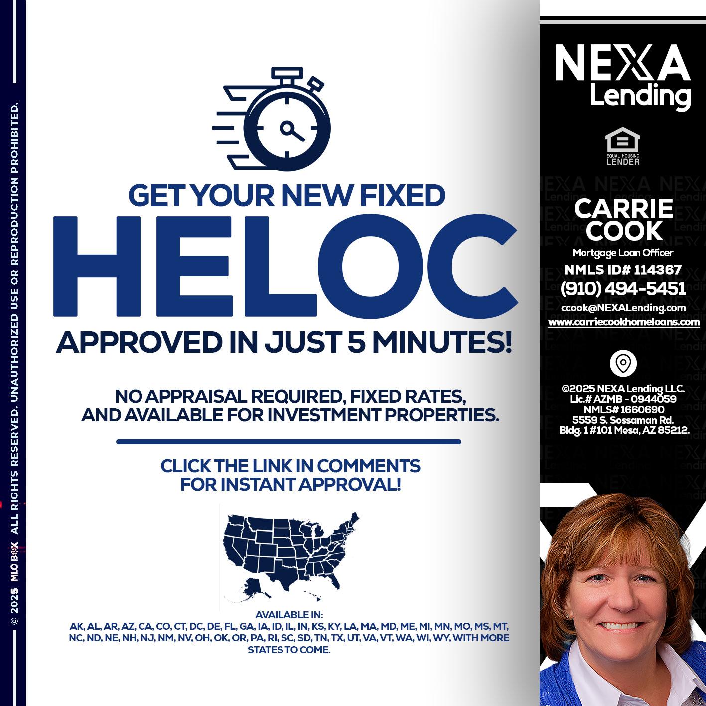 HELOC - Carrie Cook -Mortgage Loan Officer